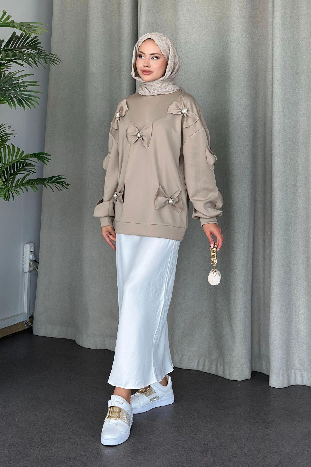 Cesika Scuba Sweat Bej, Fiyatları 