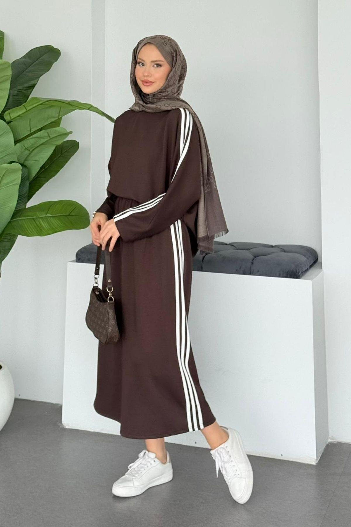 Charm Şeritli Etekli Takım Kahve, Fiyatları 