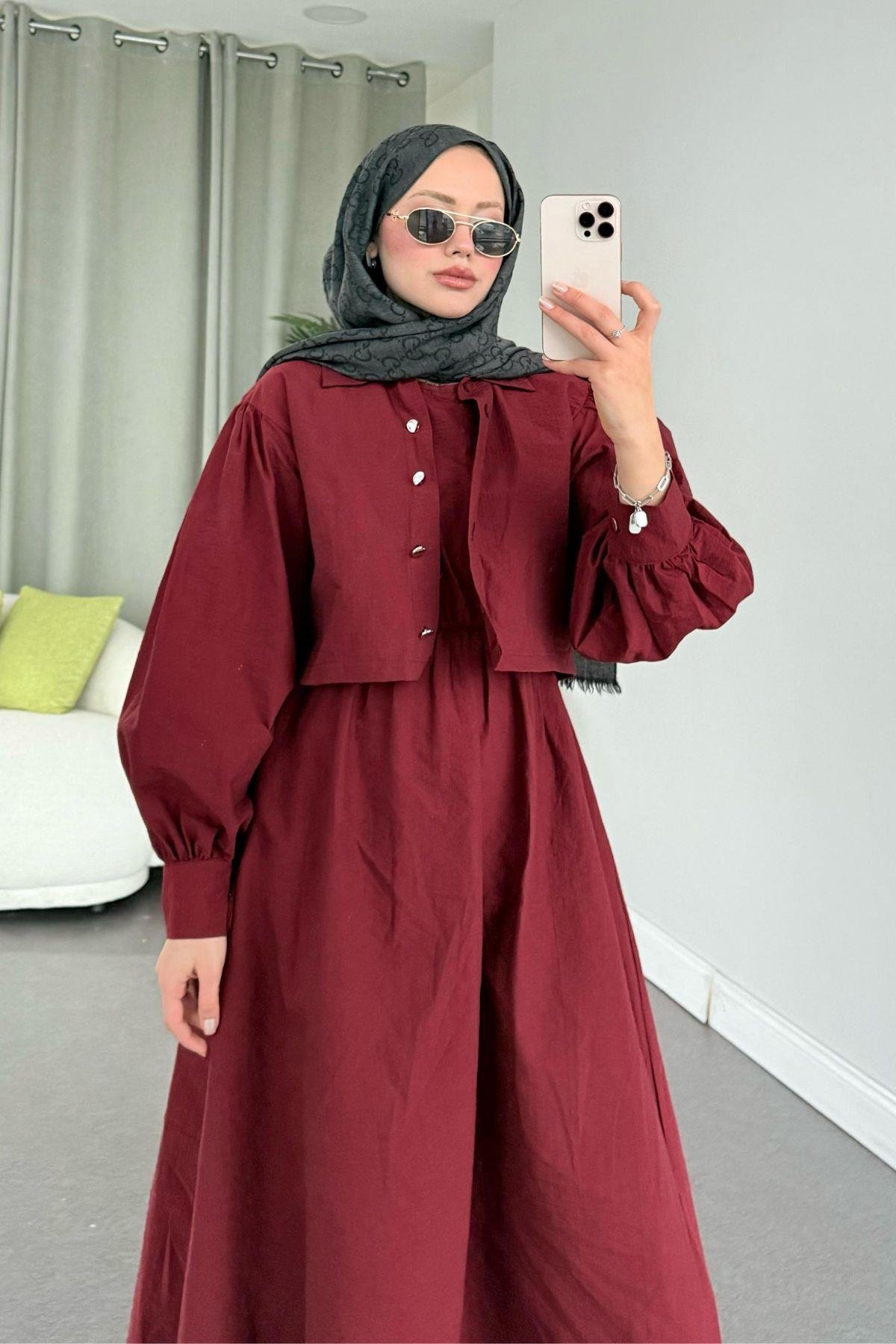 Çiçek Elbise Bordo, Fiyatları 