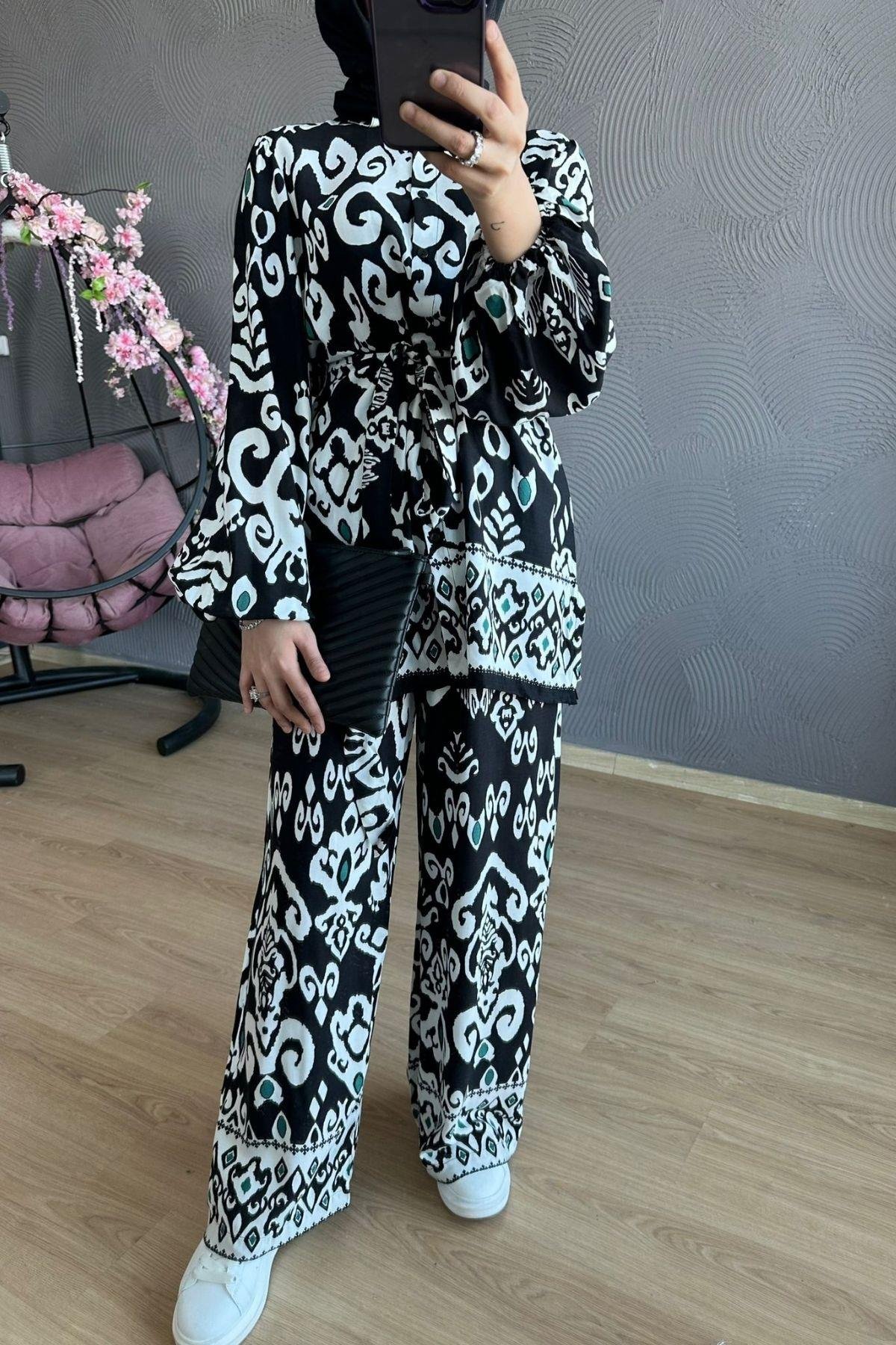 Çiçek Viskon Takım Siyah, Fiyatları 