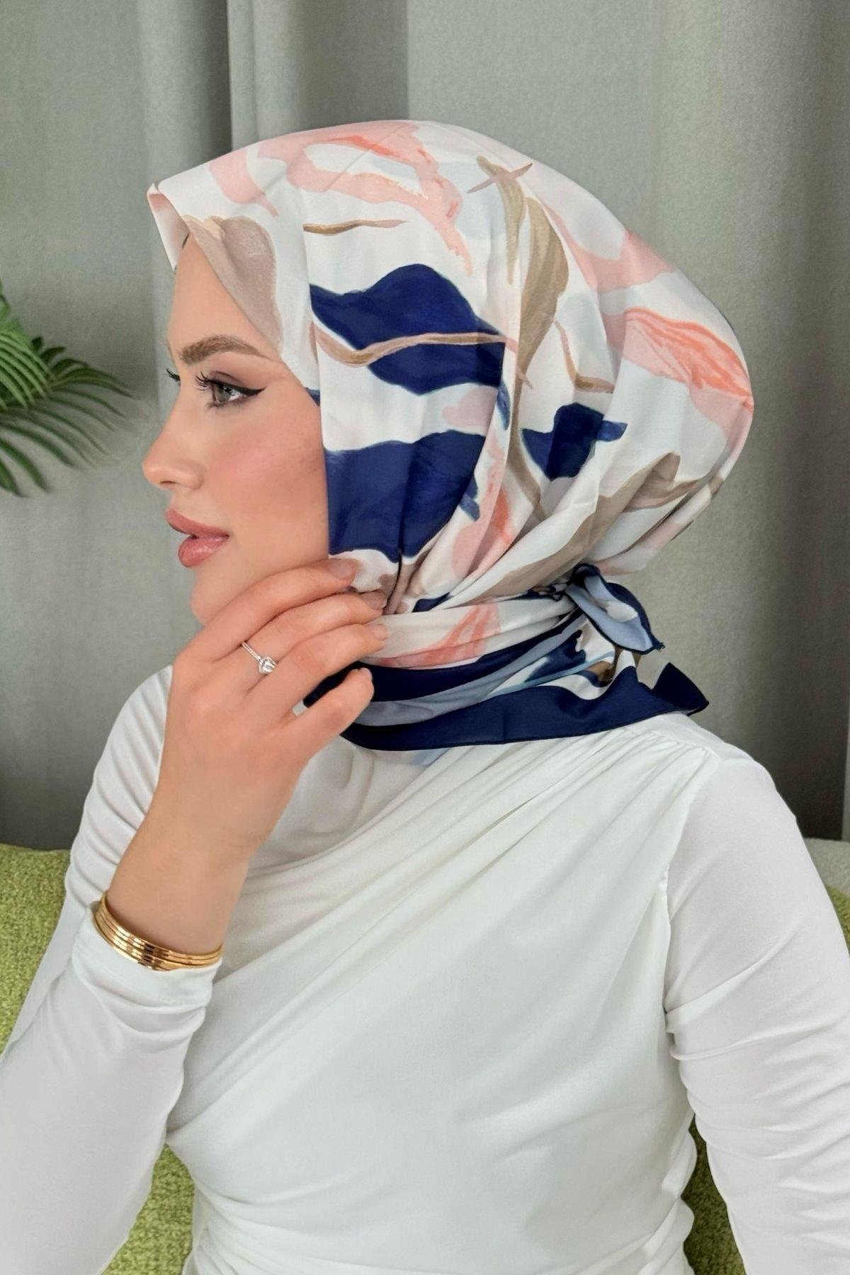 Çisem Dijital Desenli Eşarp Pudra, Fiyatları 