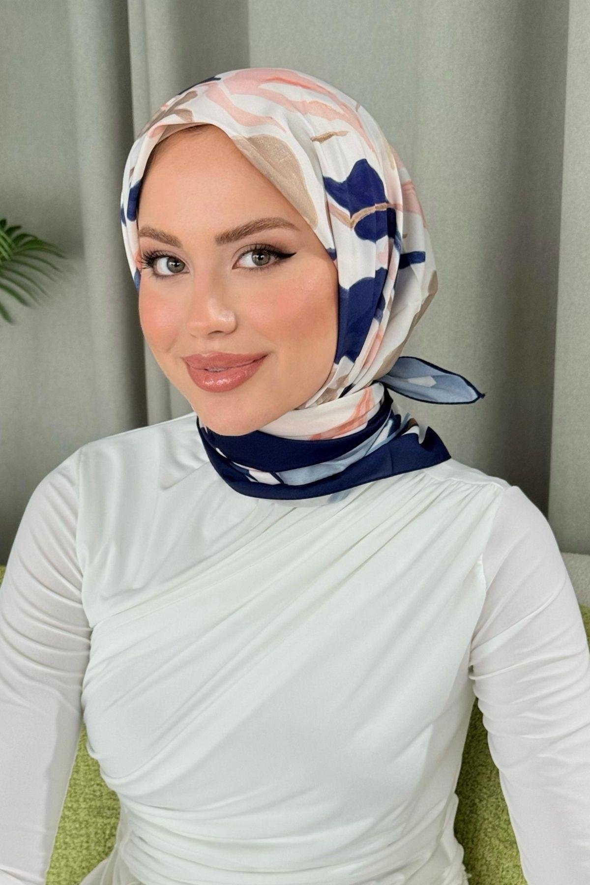 Çisem Dijital Desenli Eşarp Pudra, Fiyatları 