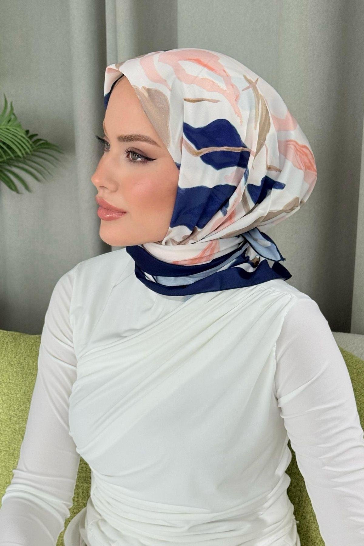 Çisem Dijital Desenli Eşarp Pudra, Fiyatları 