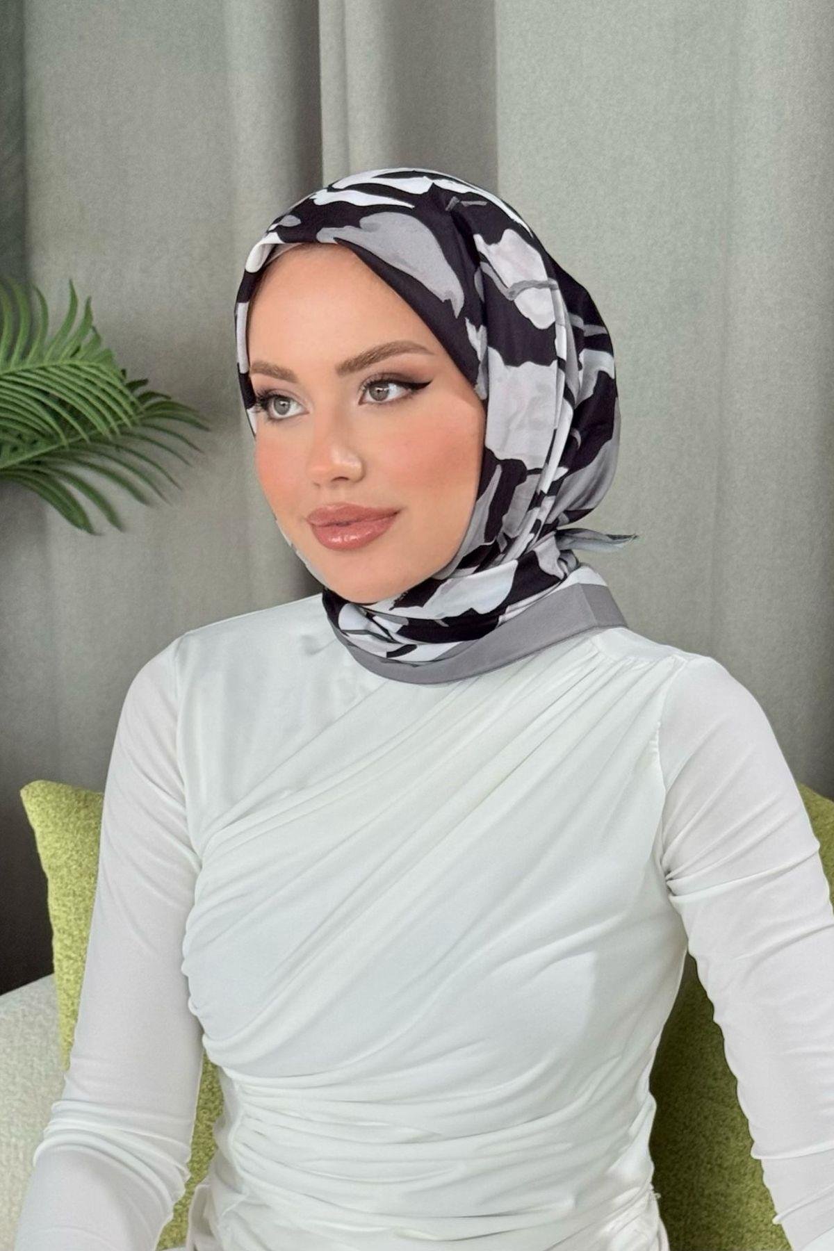 Çisem Dijital Desenli Eşarp Siyah, Fiyatları 