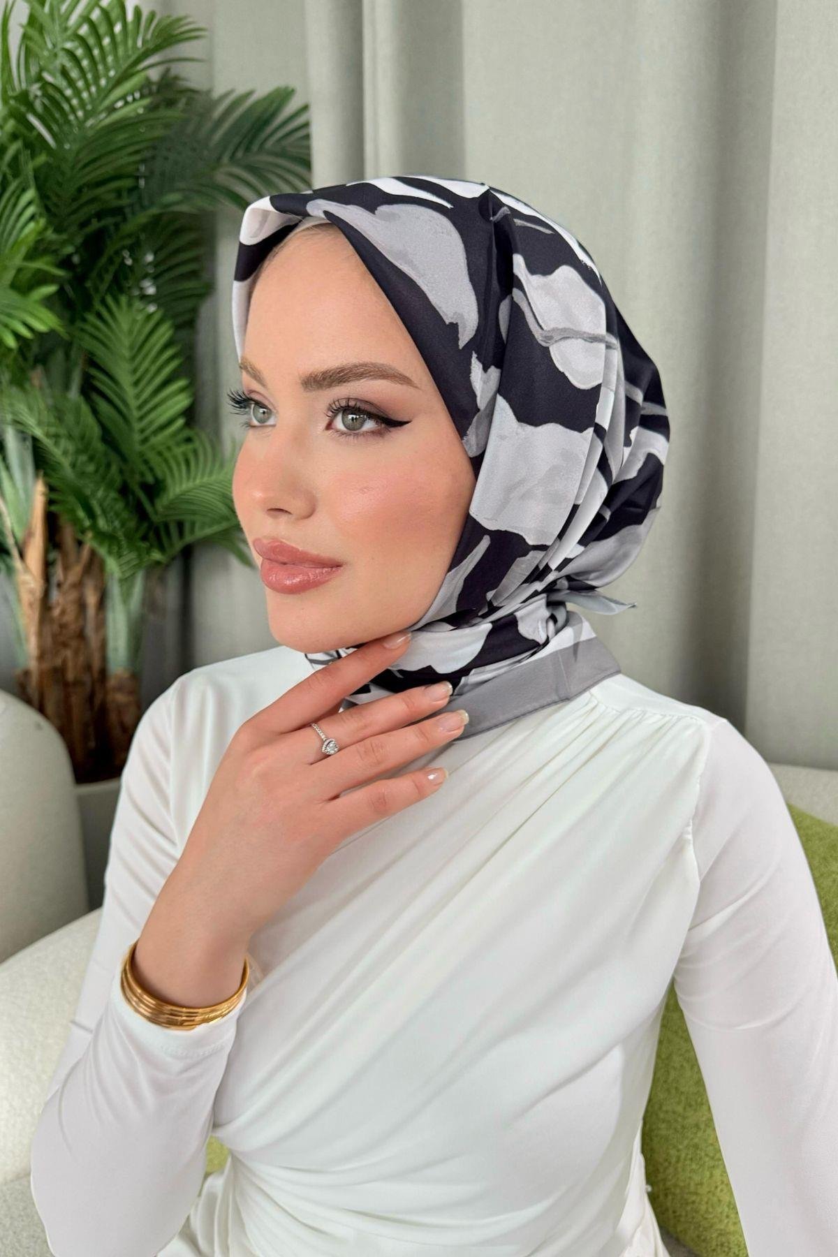 Çisem Dijital Desenli Eşarp Siyah, Fiyatları 