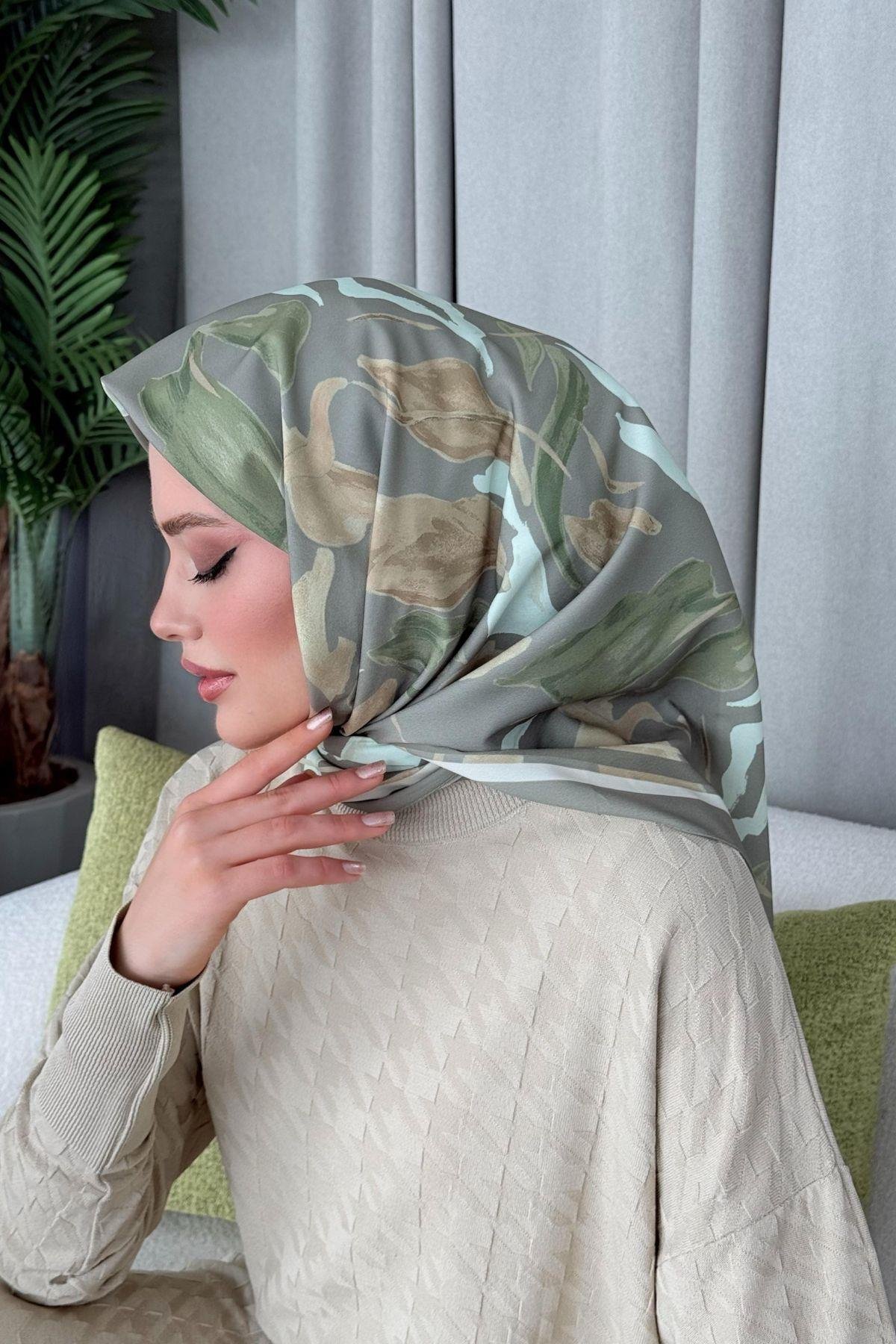 Çisem Dijital Desenli Eşarp Yeşil, Fiyatları Çisem Dijital Desenli Eşarp Yeşil- Haza Moda 
