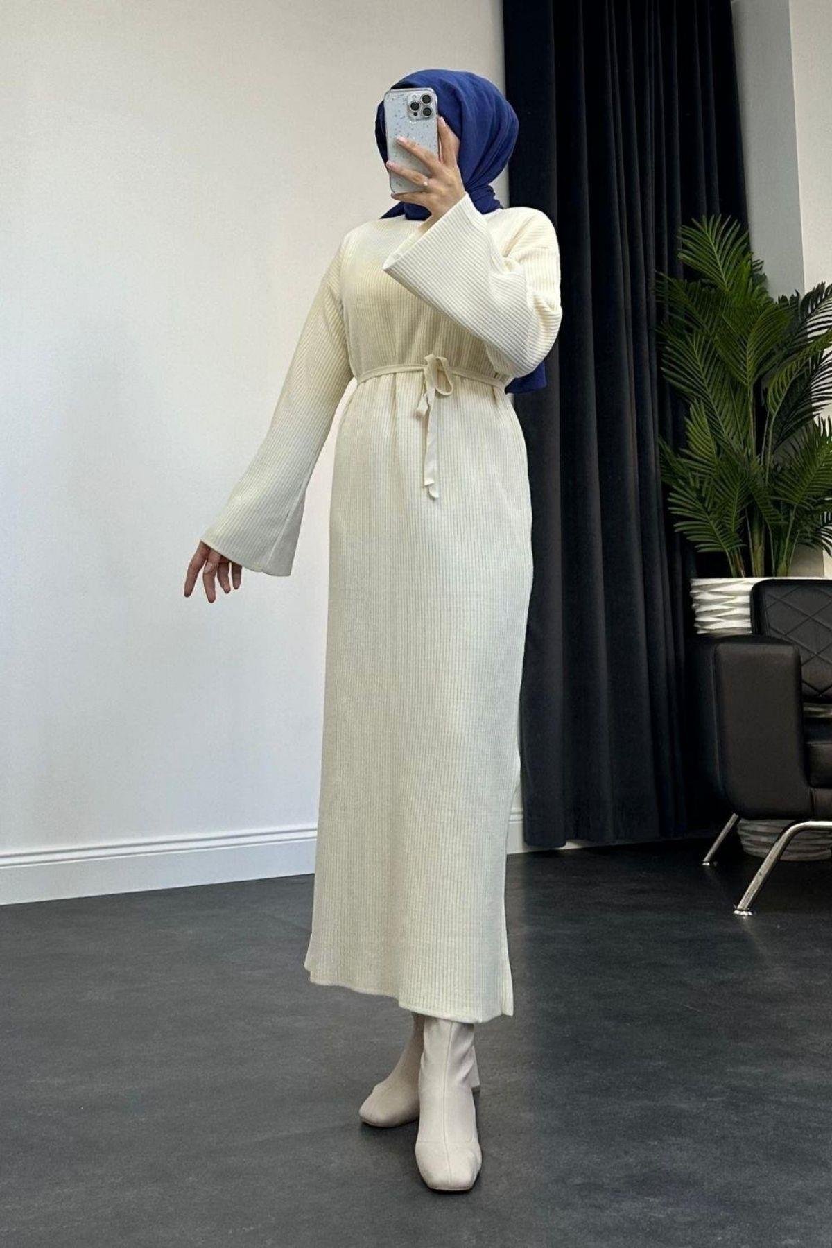 Clara Triko Elbise Ekru, Fiyatları 