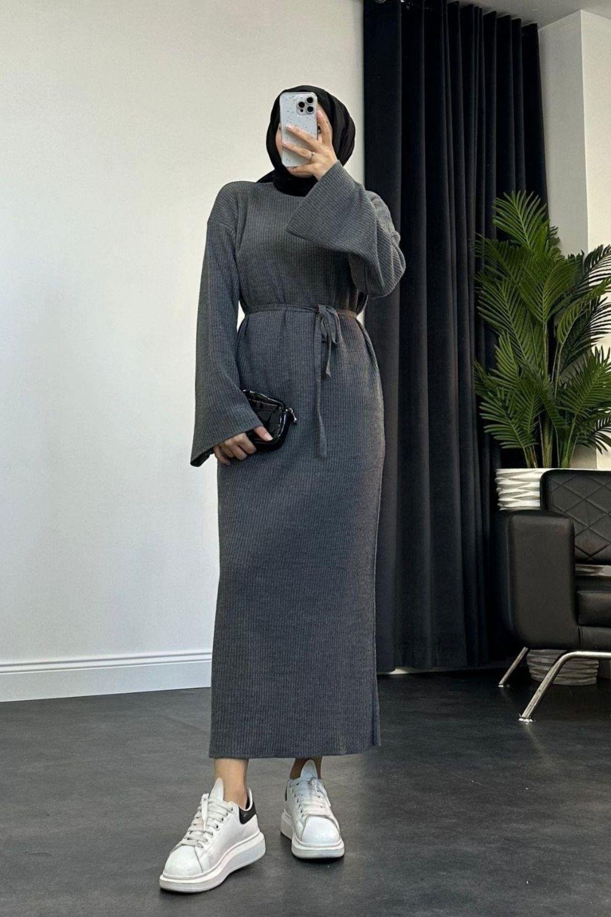 Clara Triko Elbise Füme, Fiyatları 