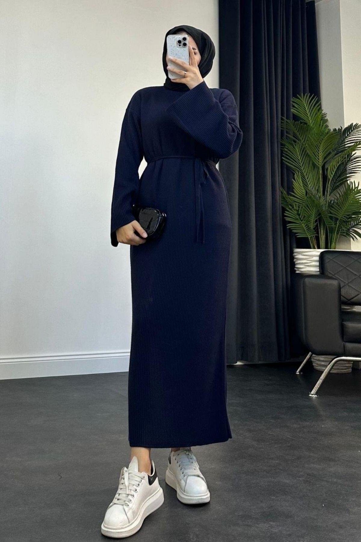 Clara Triko Elbise Lacivert, Fiyatları 