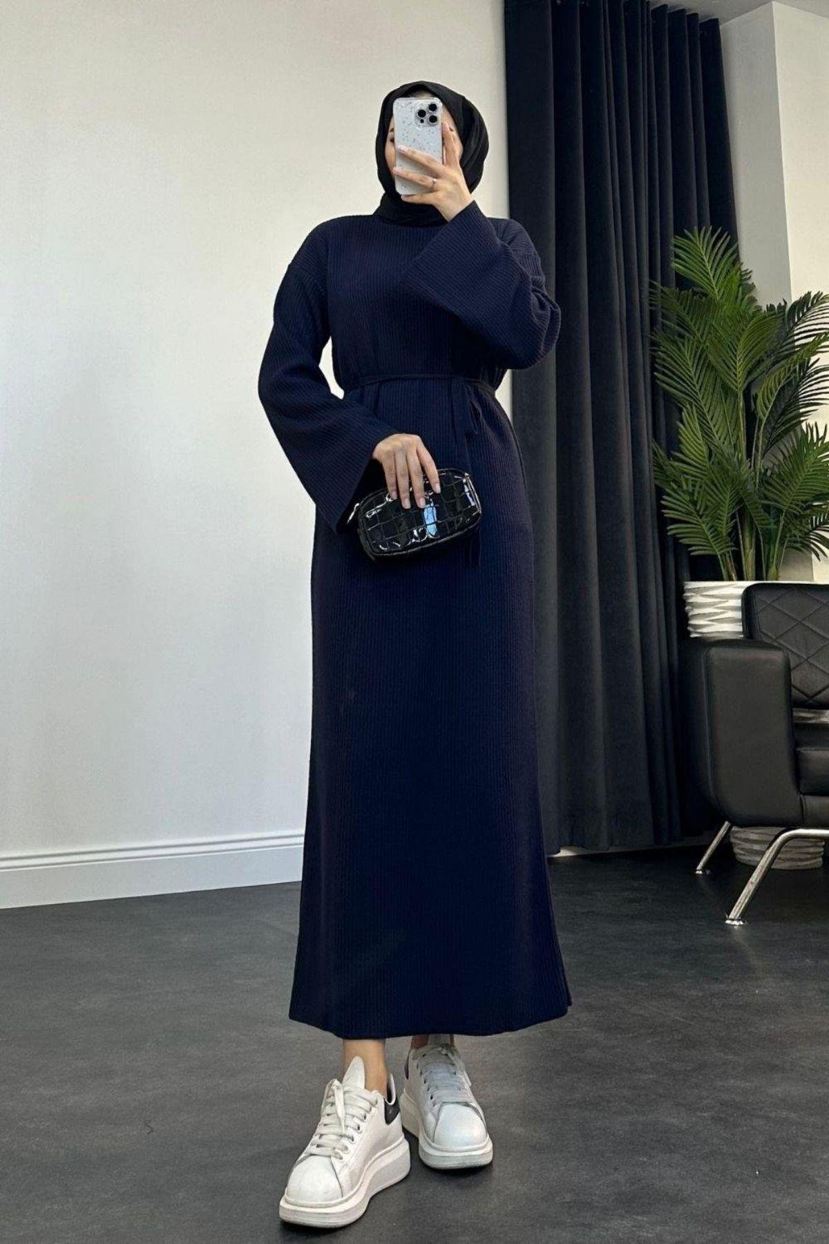 Clara Triko Elbise Lacivert, Fiyatları 