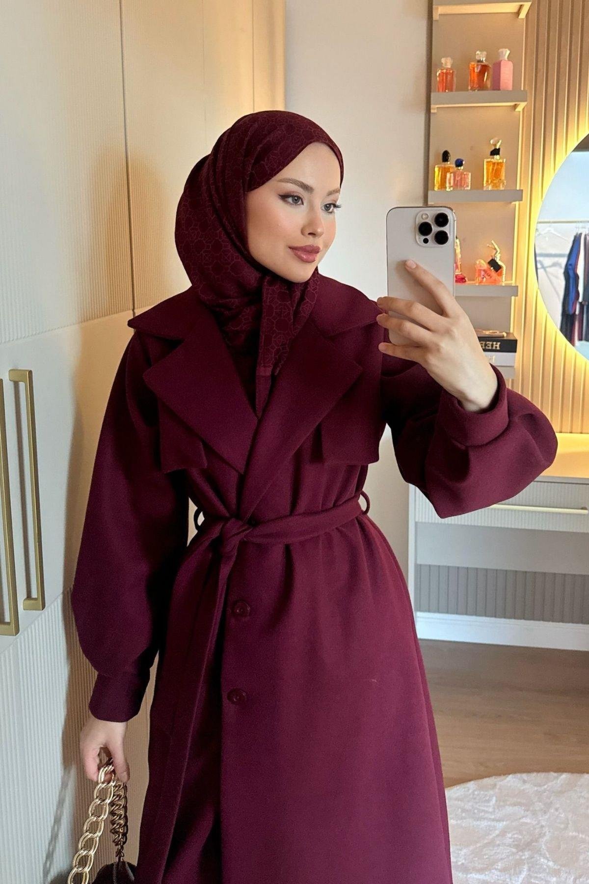 Coco Kaşe Kaban Bordo, Fiyatları 