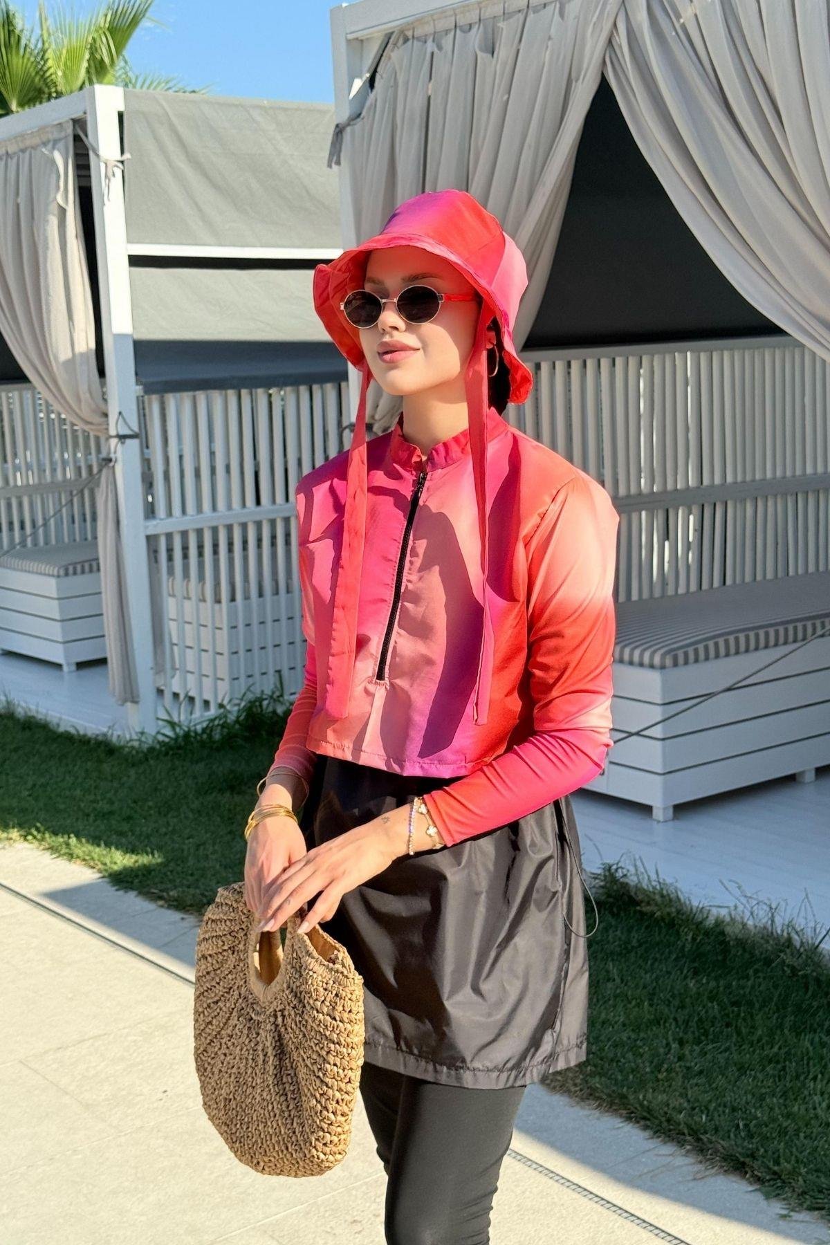 Croplu Haşema Takım Fuşya, Fiyatları Croplu Haşema Takım Fuşya- Haza Moda 