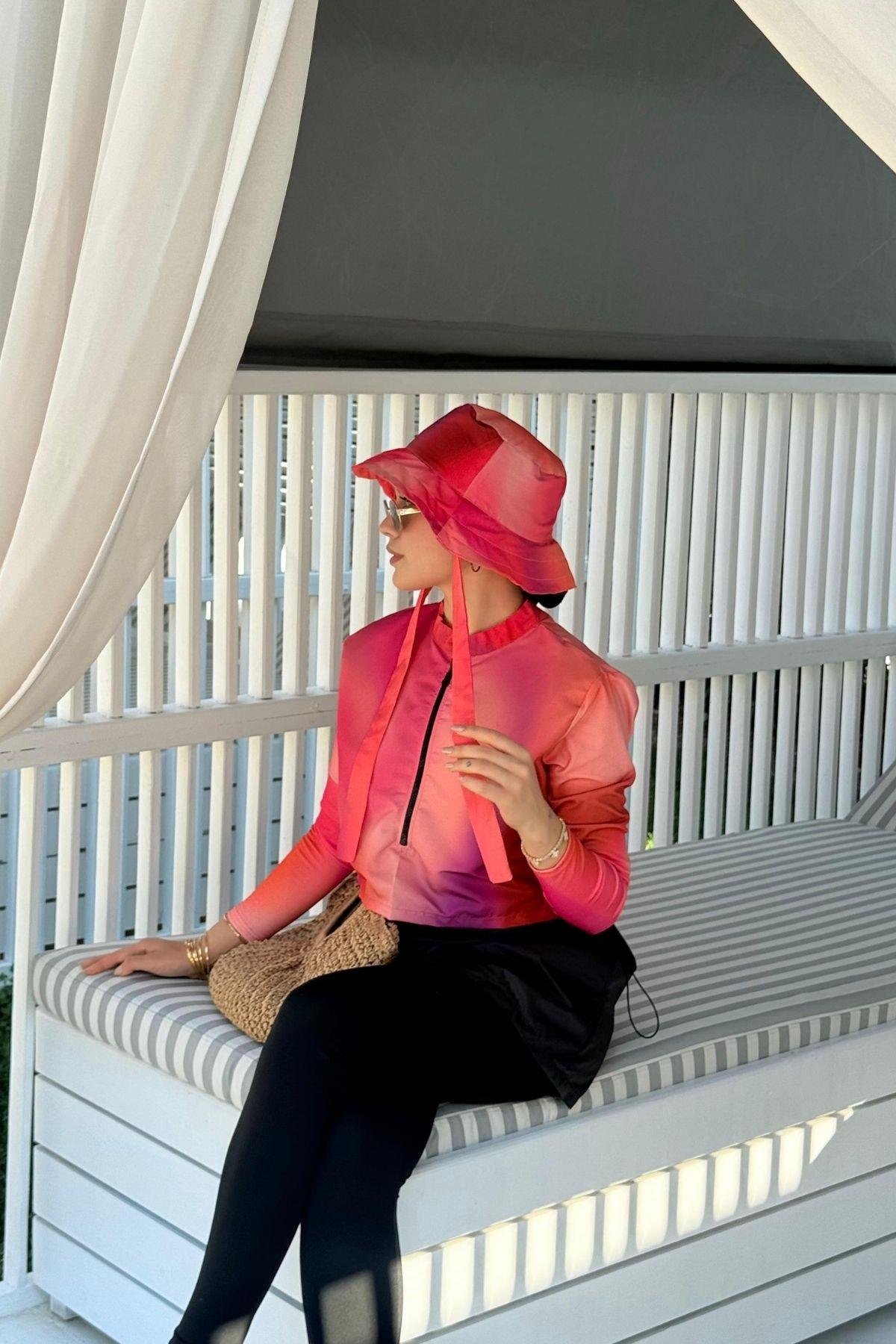 Croplu Haşema Takım Fuşya, Fiyatları Croplu Haşema Takım Fuşya- Haza Moda 