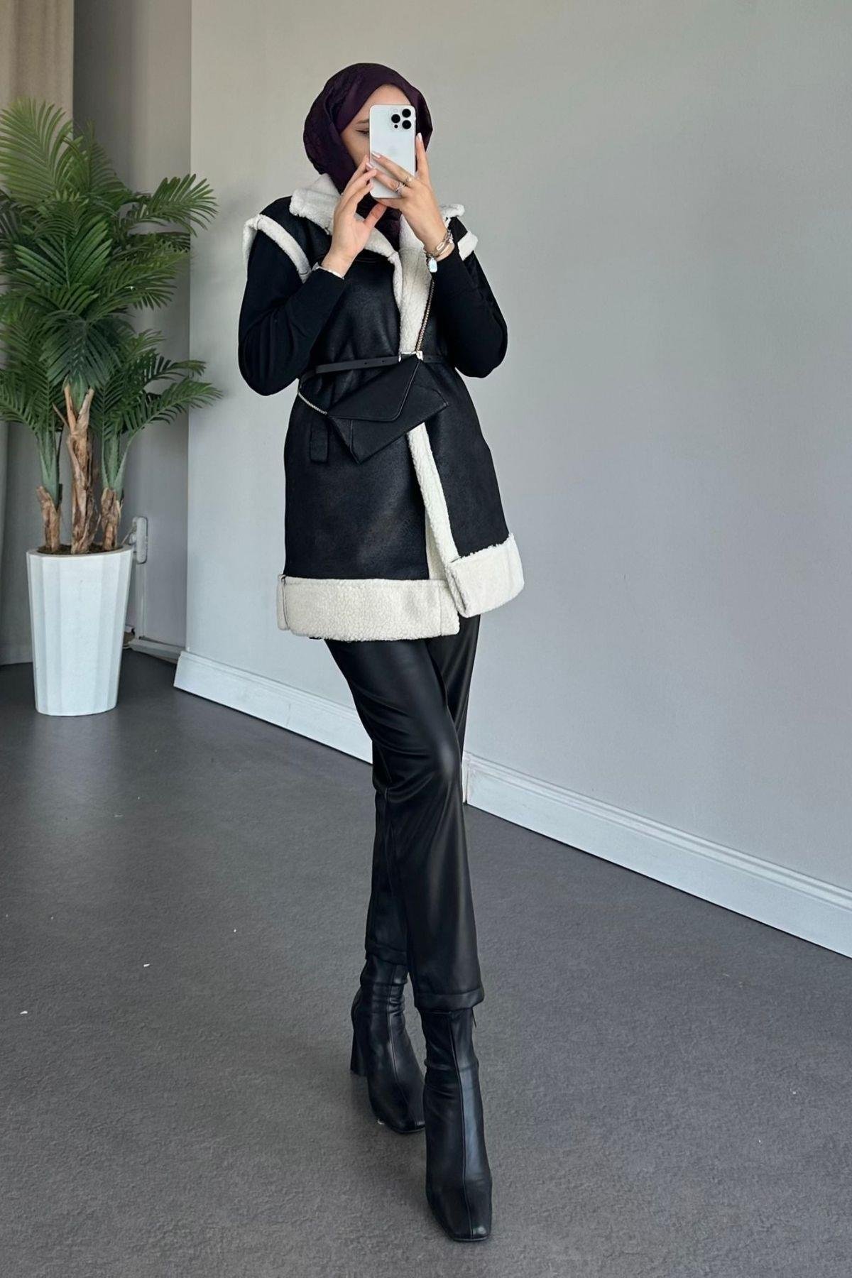 Deri Nubuk Yelek Siyah, Fiyatları 