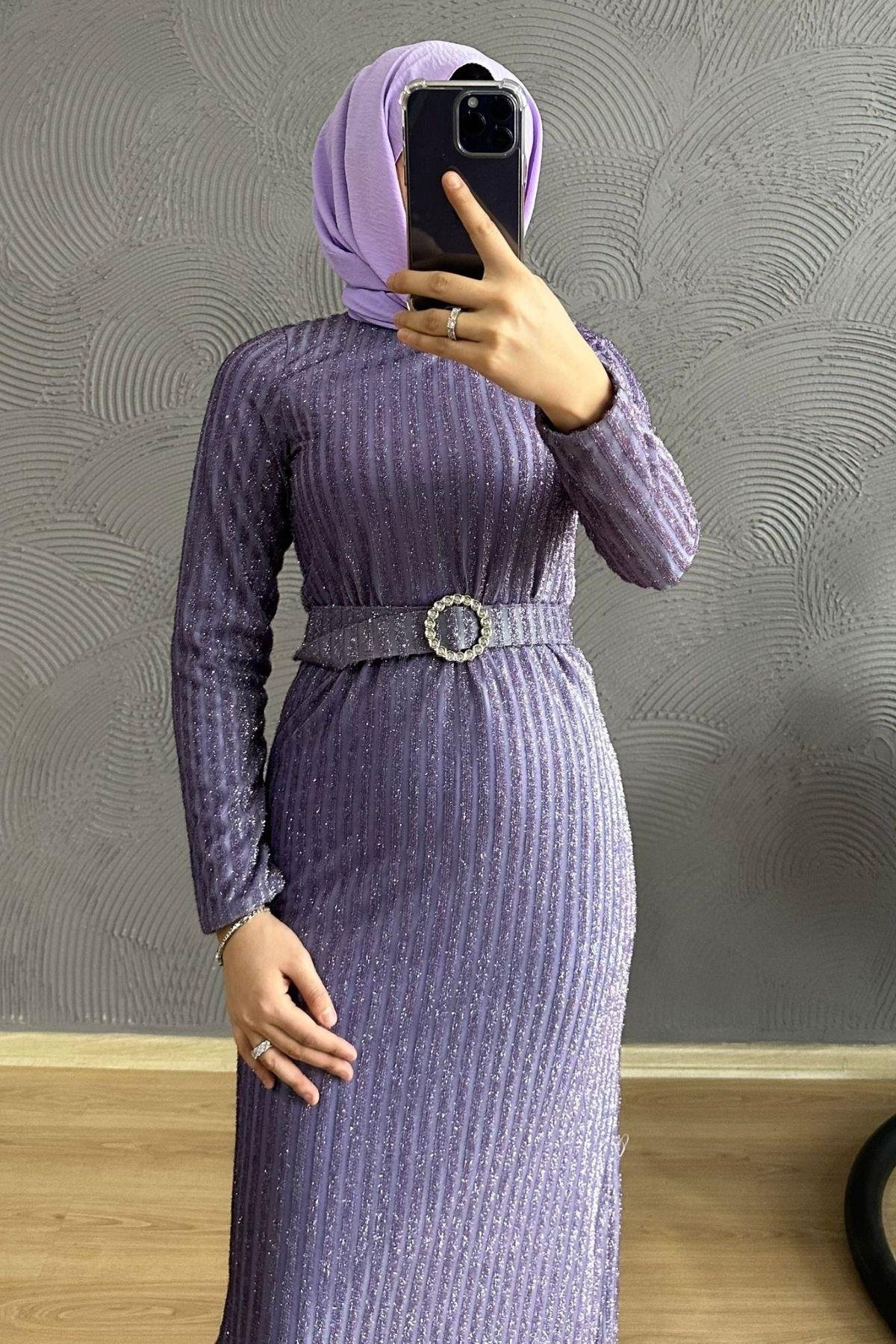 Derin Simli Abiye LİLA, Fiyatları Derin Simli Abiye BORDO – Haza Moda | Tesettür Giyim