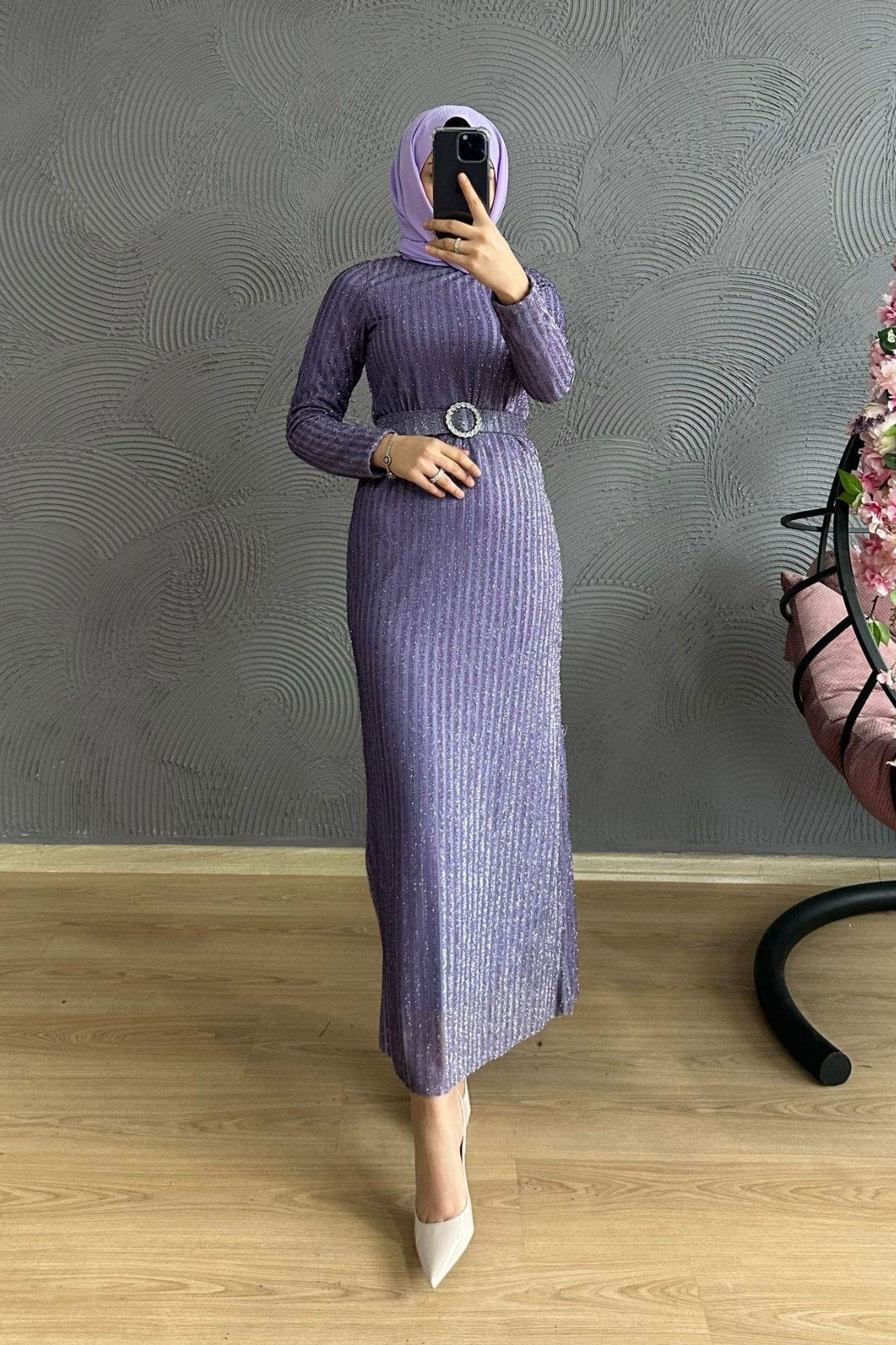 Derin Simli Abiye LİLA, Fiyatları Derin Simli Abiye BORDO – Haza Moda | Tesettür Giyim