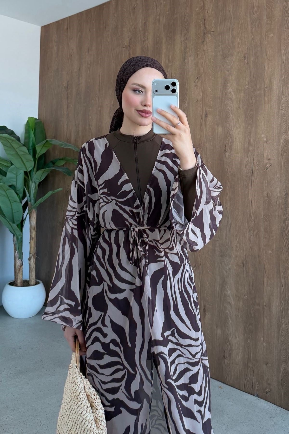 Desenli Uzun Pareo Dalga Kahve, Fiyatları Desenli Uzun Pareo Dalga Kahve| Haza Moda