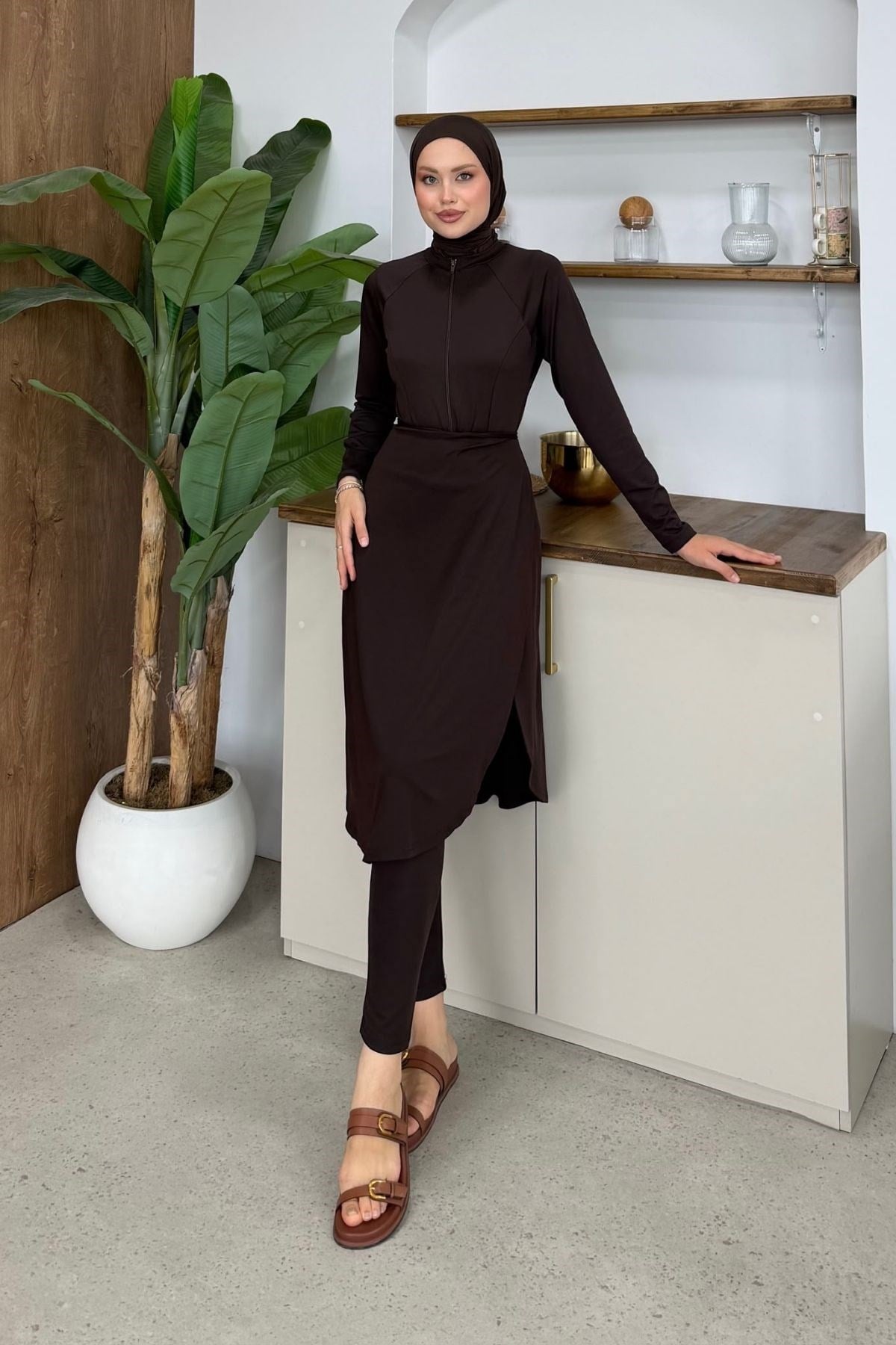 Desenli Uzun Pareo Kahverengi, Fiyatları Desenli Uzun Pareo Kahverengi| Haza Moda