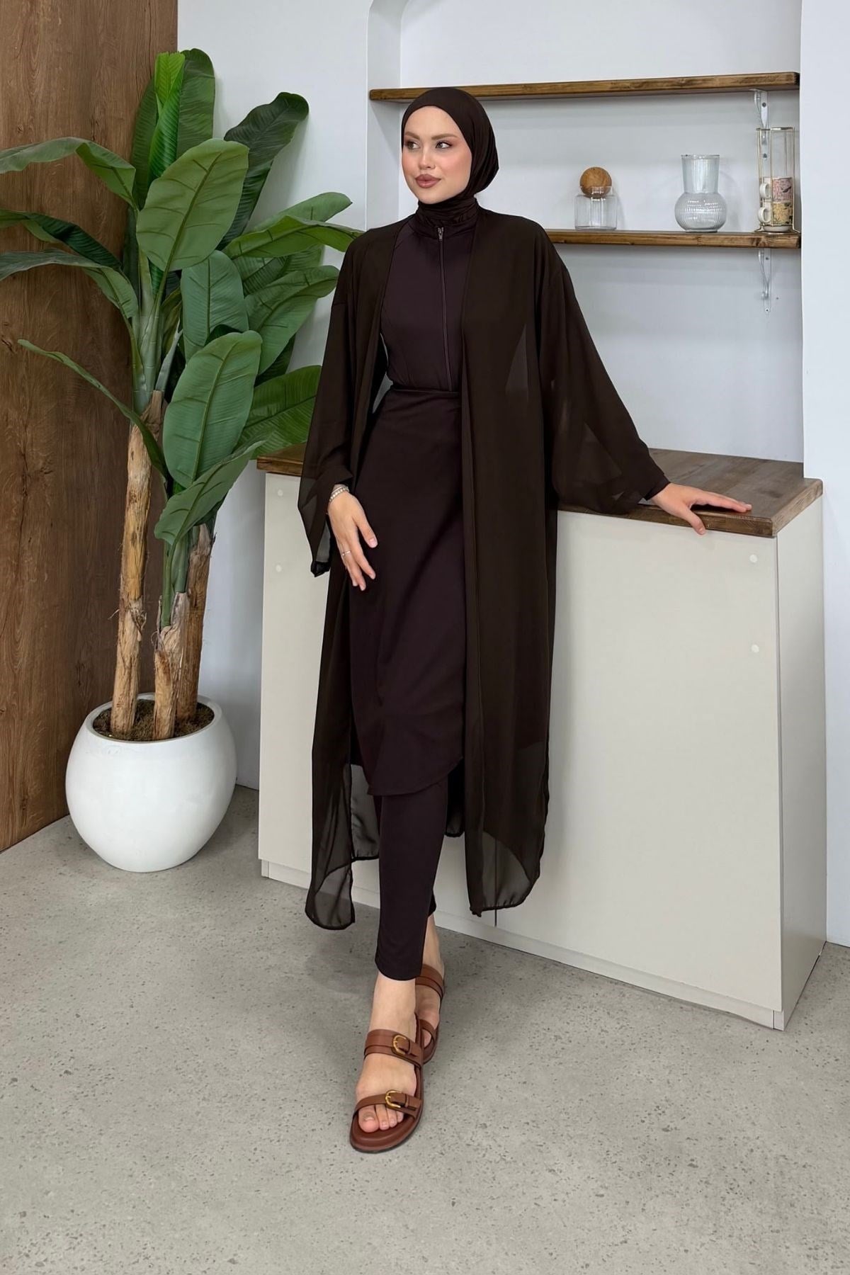 Desenli Uzun Pareo Kahverengi, Fiyatları Desenli Uzun Pareo Kahverengi| Haza Moda