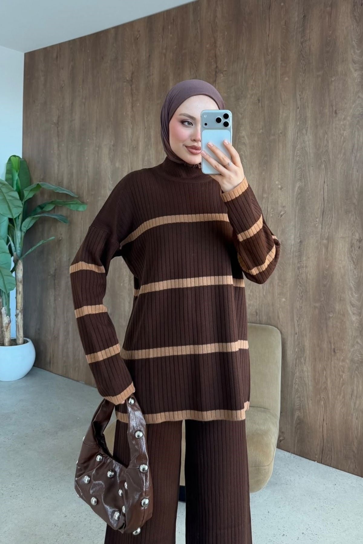 Deyzi Triko Takım Acı Kahve, Fiyatları Deyzi Triko Takım Acı kahve– Haza Moda | Tesettür Giyim