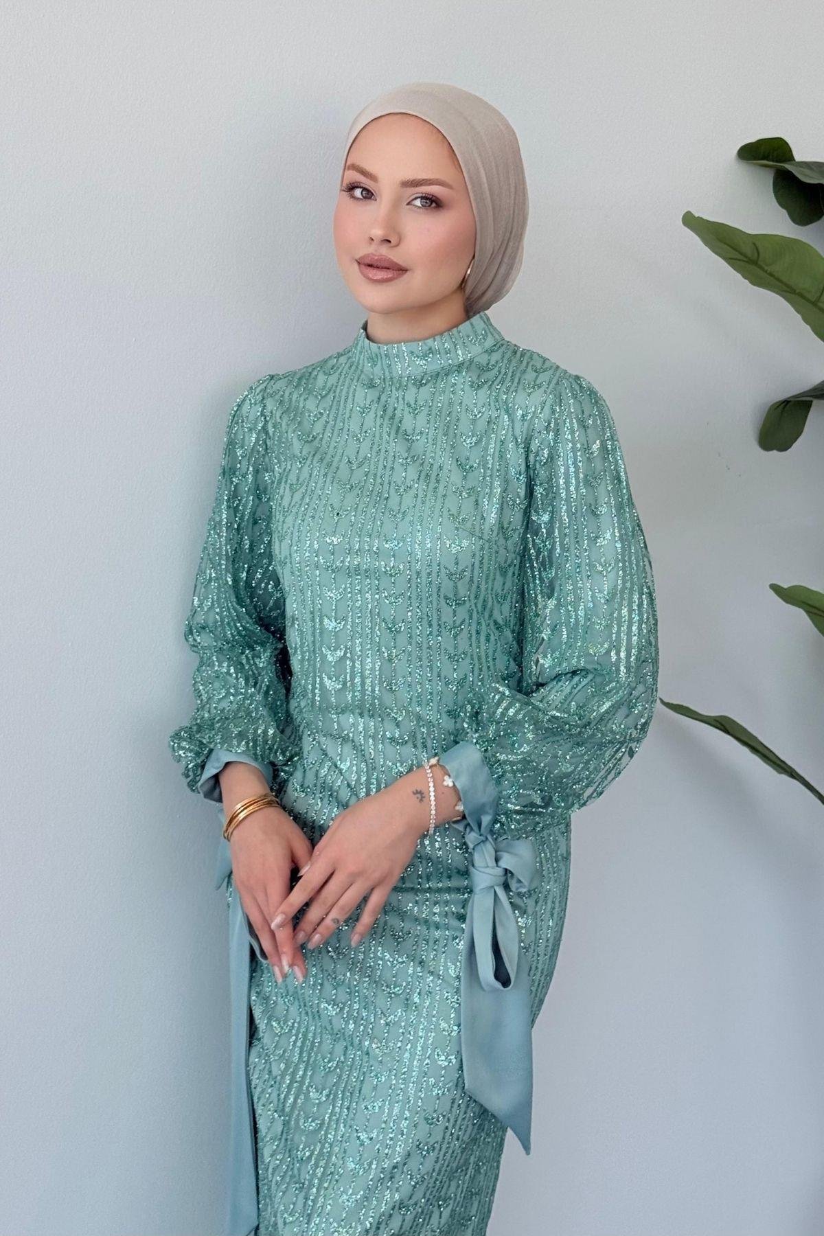 Didem Abiye Su Yeşili, Fiyatları Didem Abiye Su Yeşili- Haza Moda 