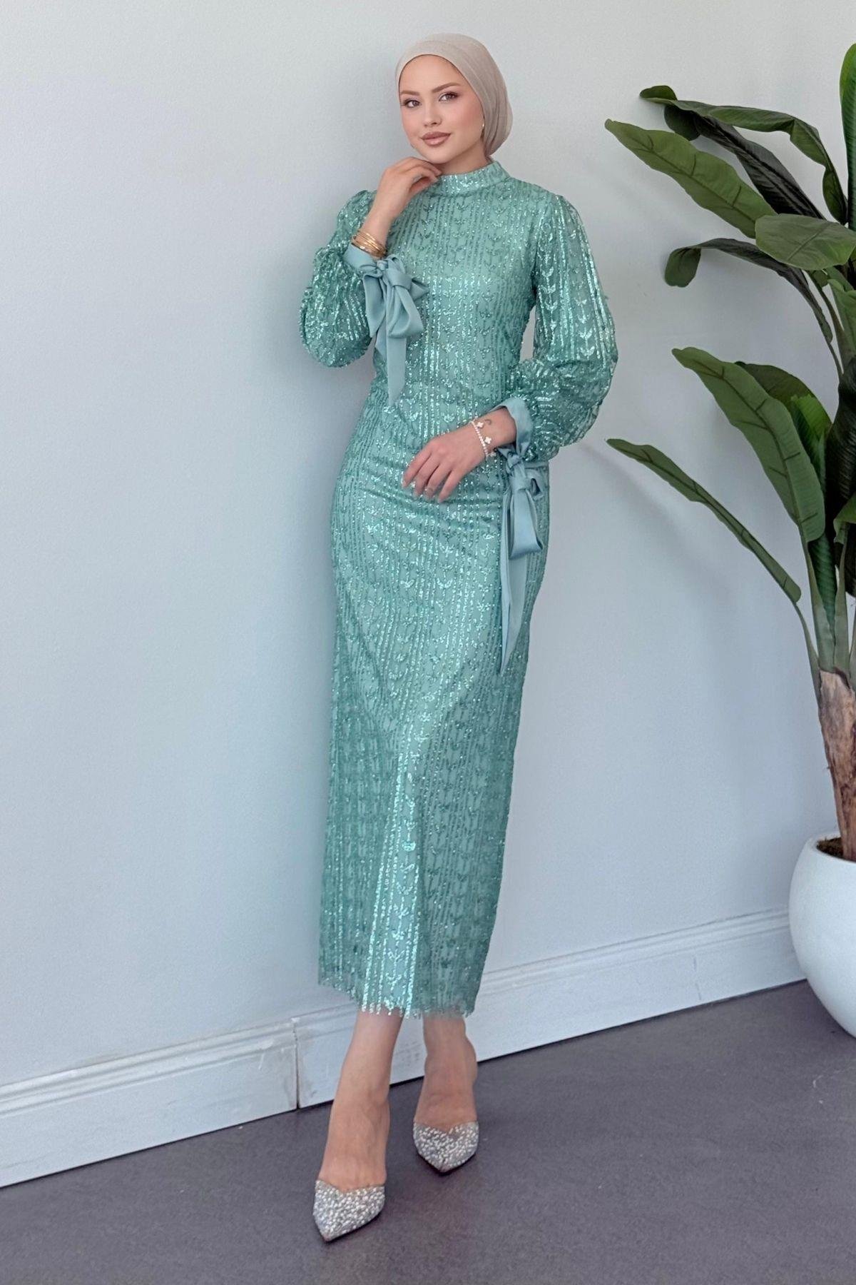 Didem Abiye Su Yeşili, Fiyatları Didem Abiye Su Yeşili- Haza Moda 