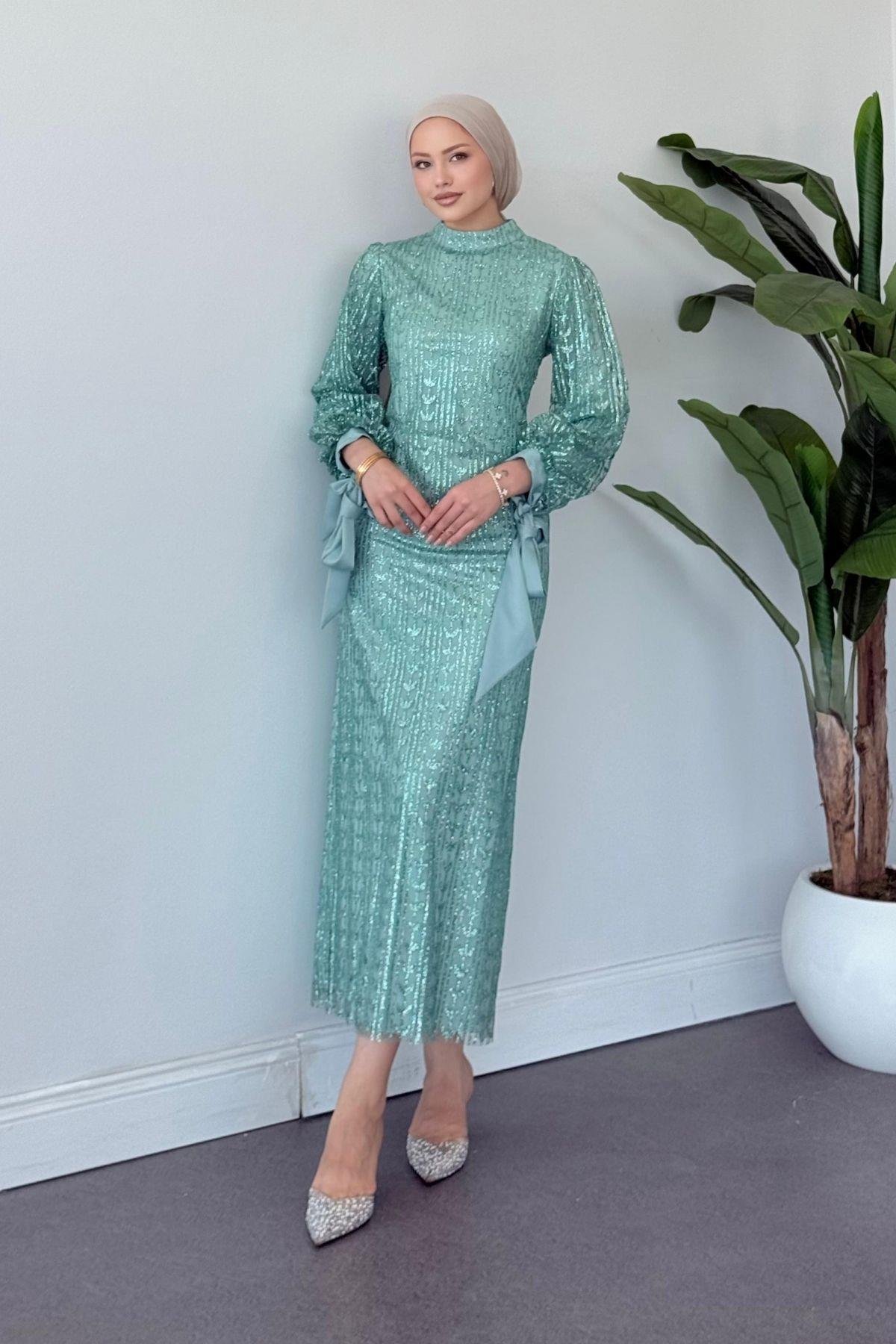 Didem Abiye Su Yeşili, Fiyatları Didem Abiye Su Yeşili- Haza Moda 