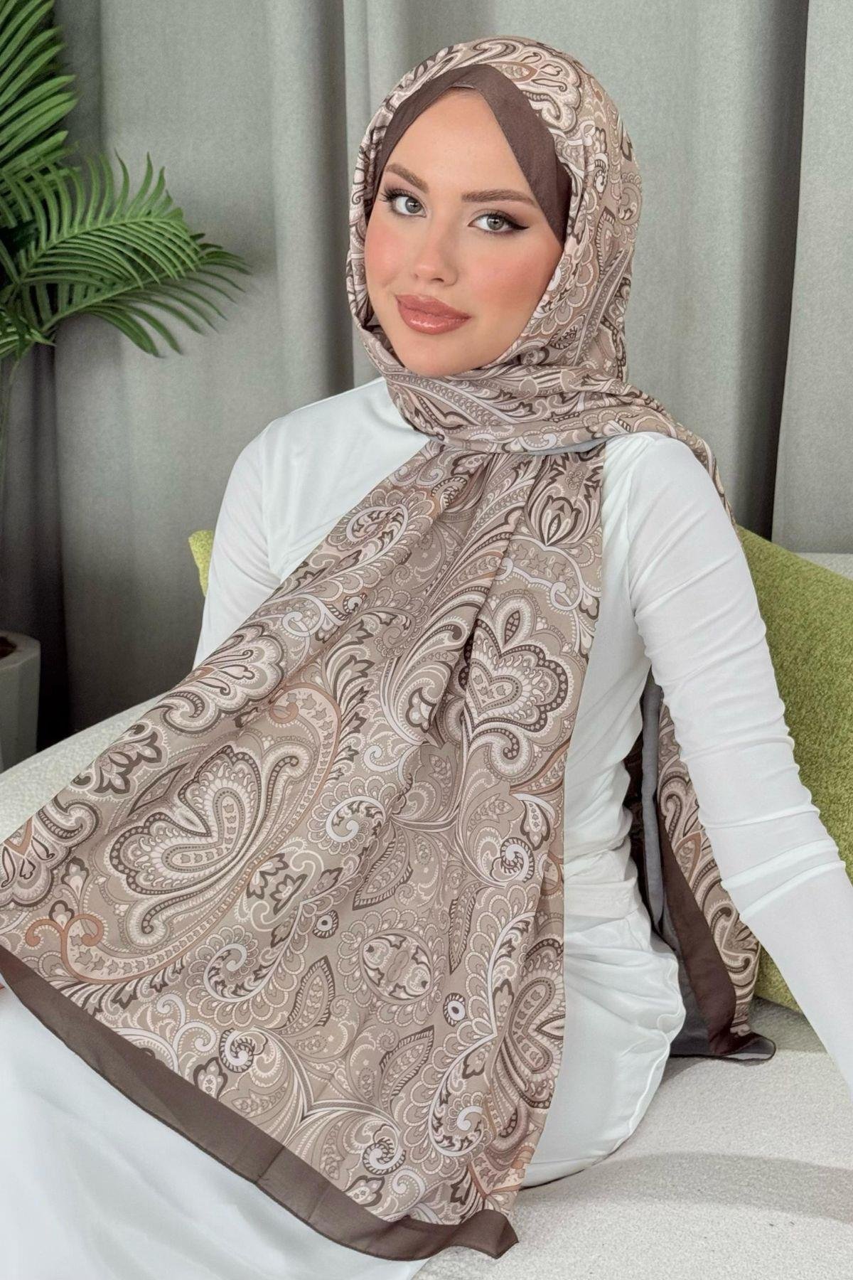 Dijital Soft Desen Şal Kahverengi, Fiyatları 