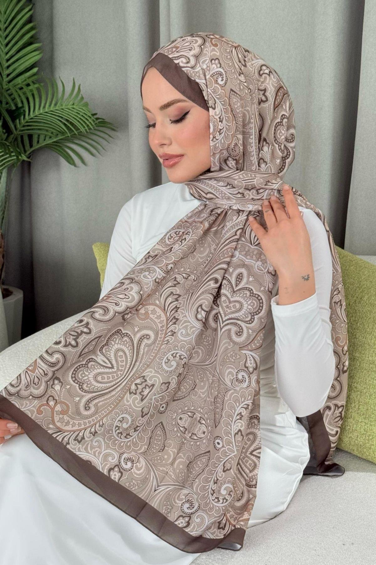 Dijital Soft Desen Şal Kahverengi, Fiyatları 