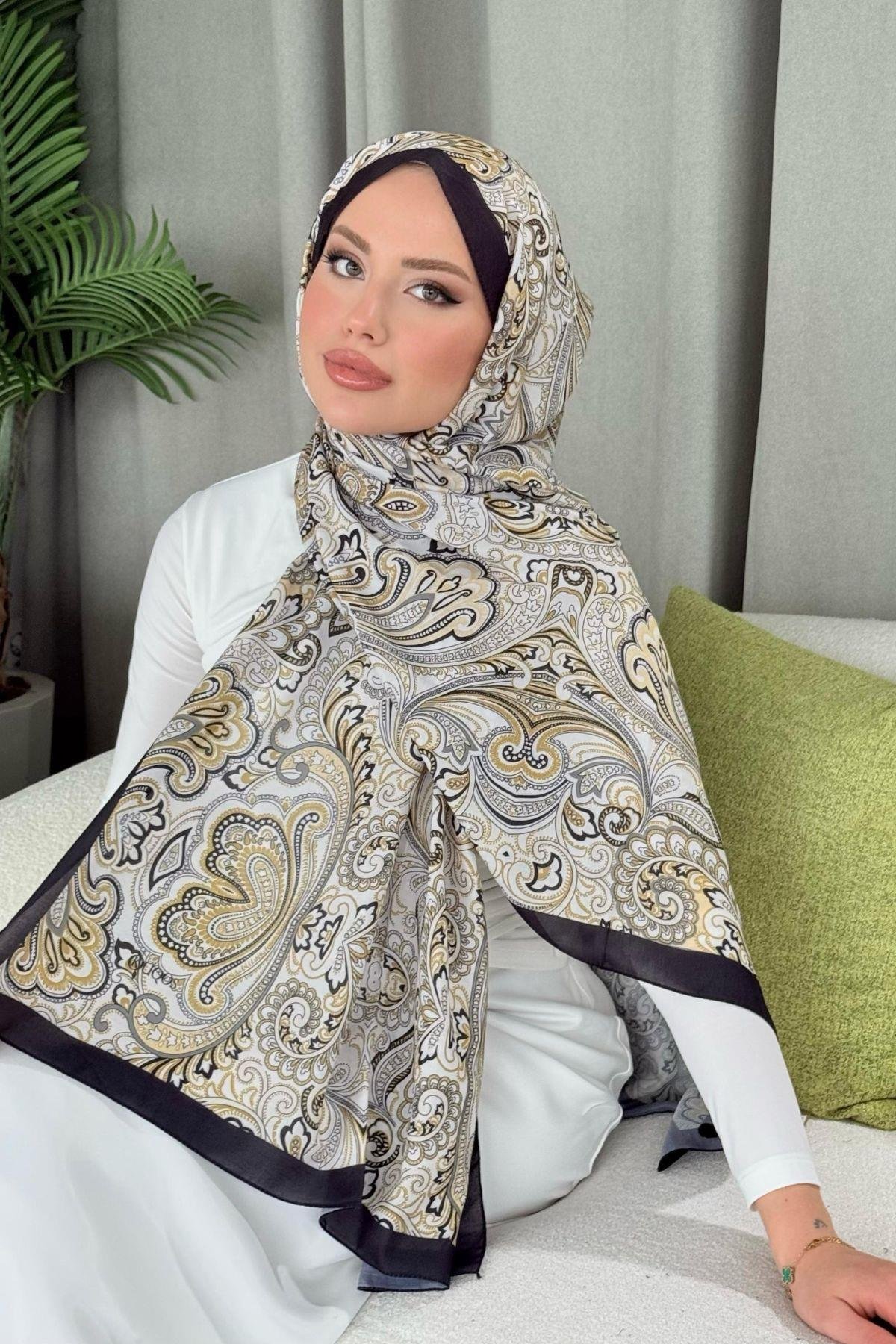 Dijital Soft Desen Şal Siyah, Fiyatları 