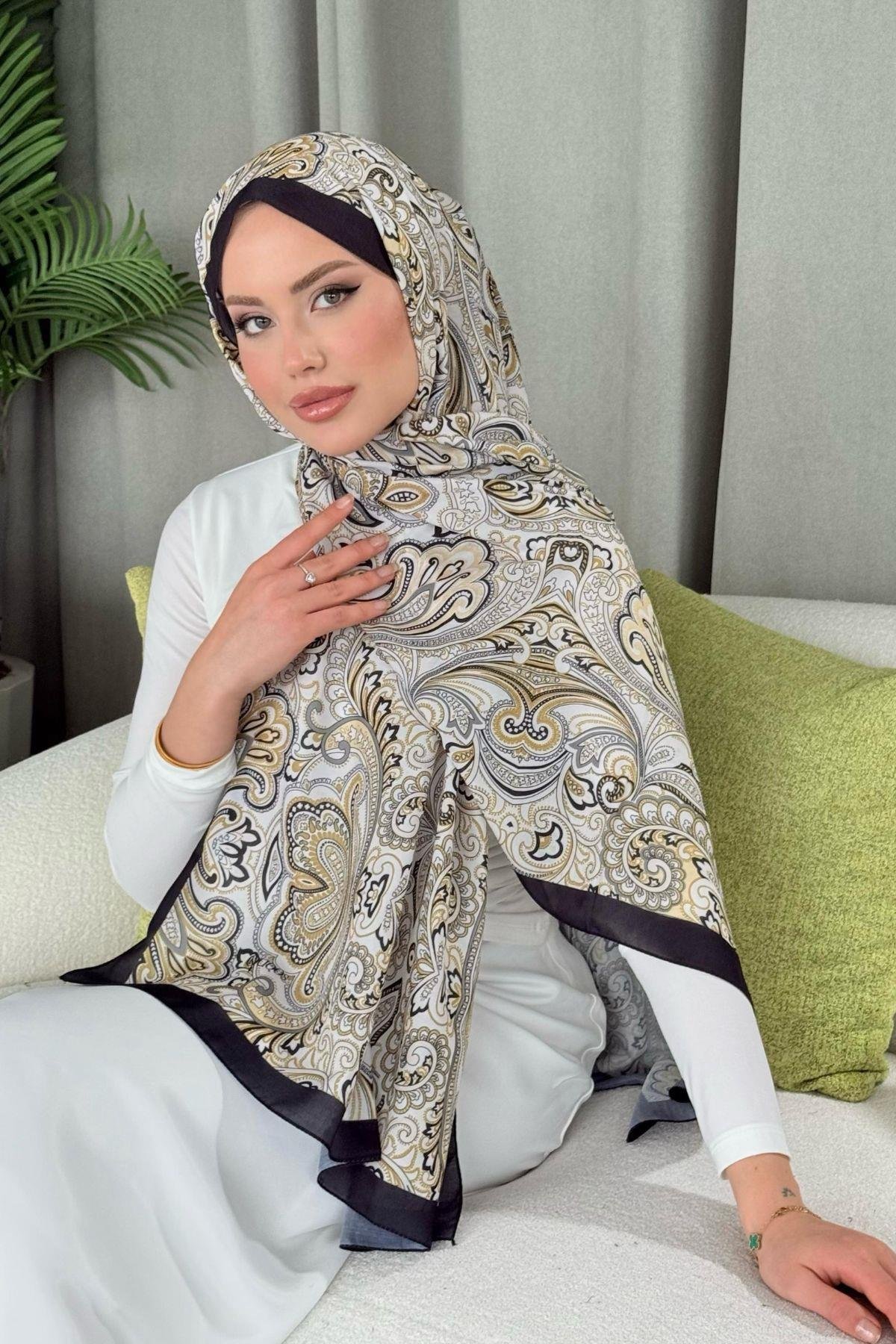 Dijital Soft Desen Şal Siyah, Fiyatları 