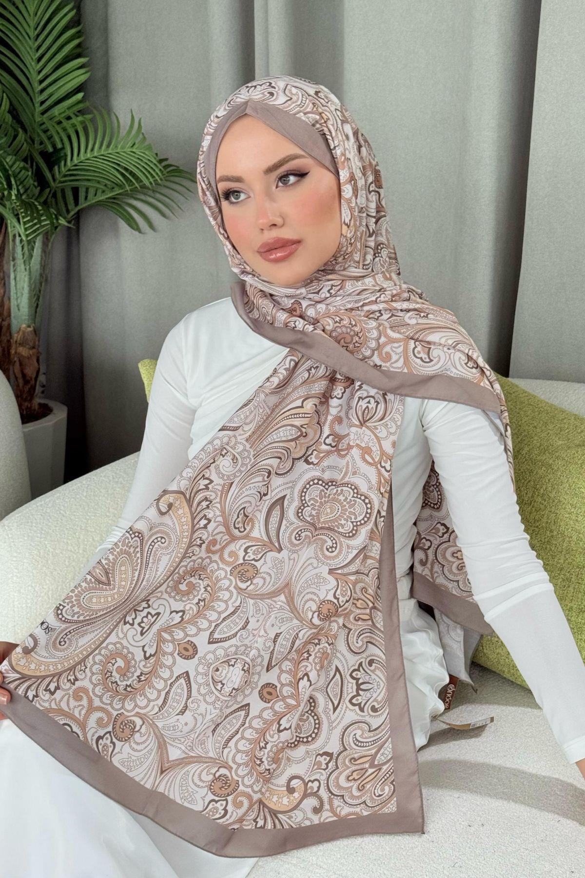 Dijital Soft Desen Şal Vizon, Fiyatları 