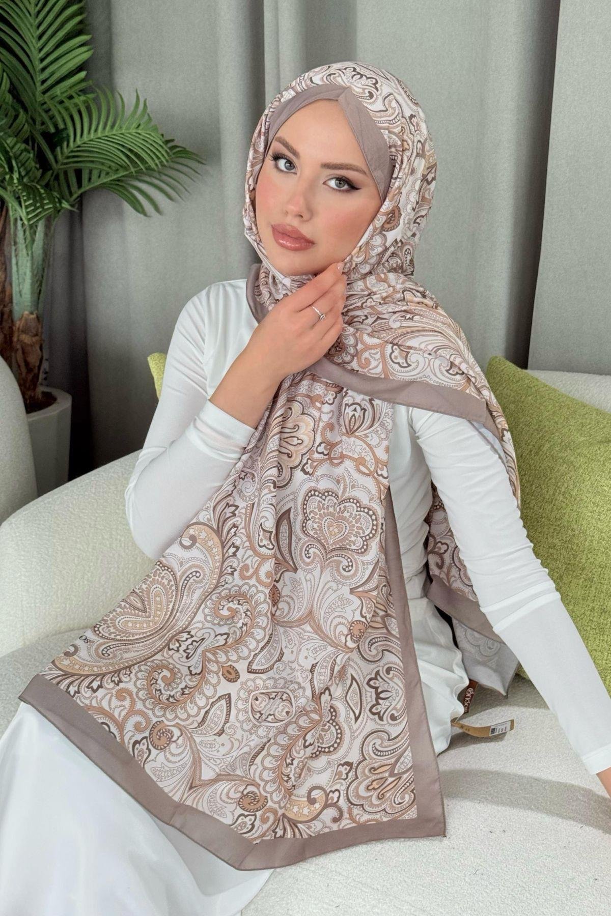 Dijital Soft Desen Şal Vizon, Fiyatları 