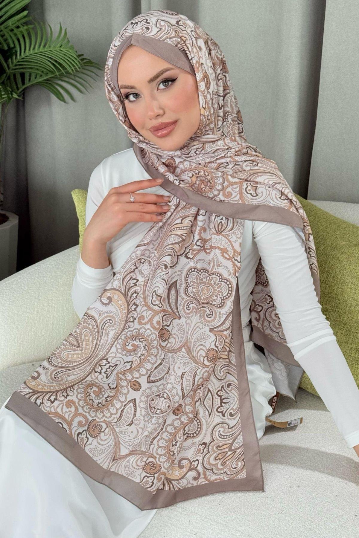 Dijital Soft Desen Şal Vizon, Fiyatları 