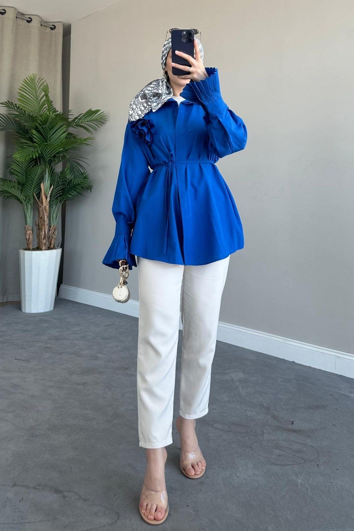 Dilan Güllü Gömlek Saks, Fiyatları 