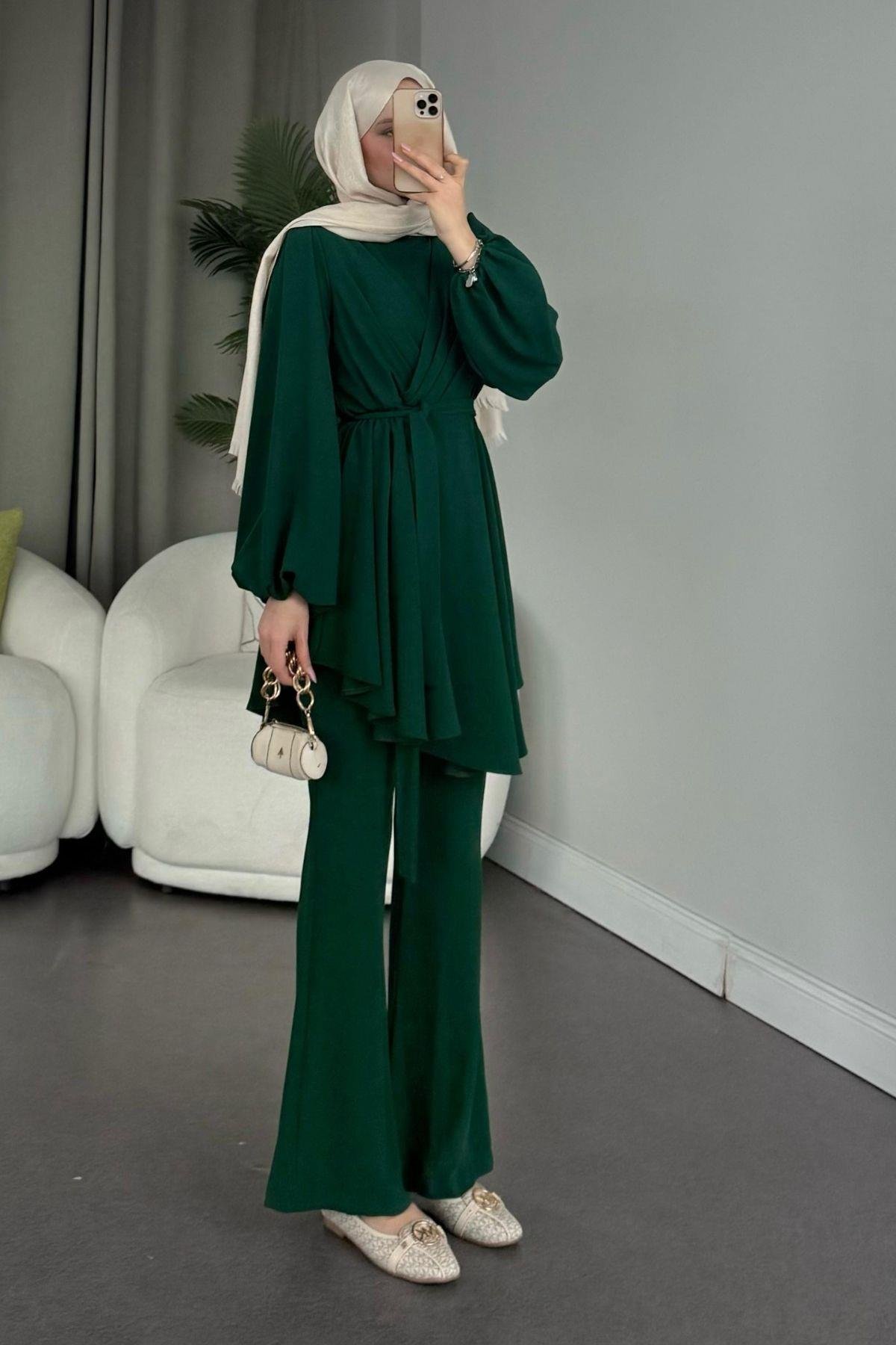 Dilay Takım Zümrüt, Fiyatları Haza Moda | Tesettür Giyim | Dilay Takım Zümrüt