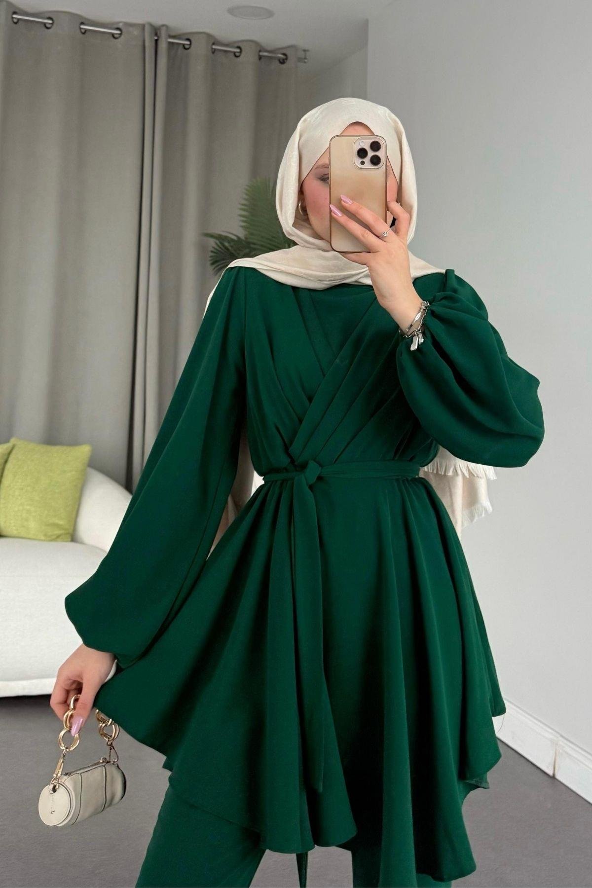 Dilay Takım Zümrüt, Fiyatları Haza Moda | Tesettür Giyim | Dilay Takım Zümrüt