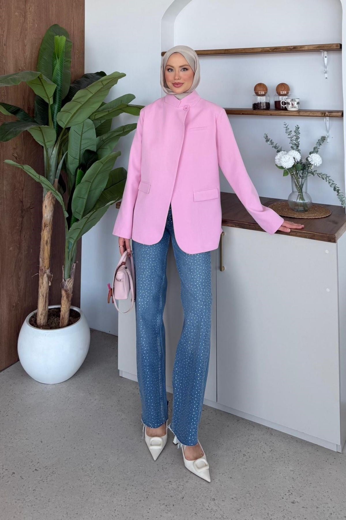 Diva Tek Düğmeli Ceket Pembe, Fiyatları 