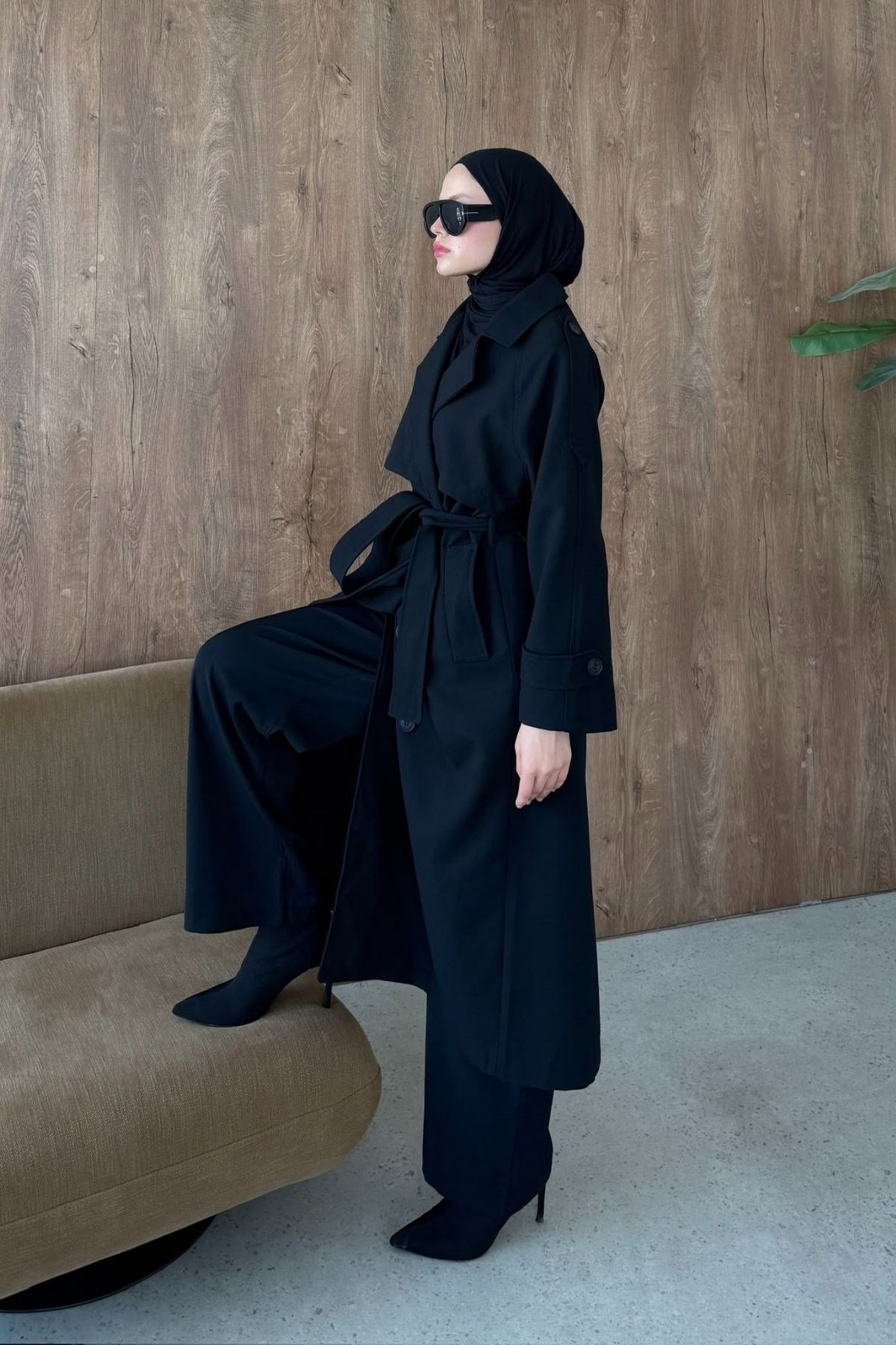 Dubai Trençkot Siyah, Fiyatları Dubai Trençkot Siyah | Haza Moda