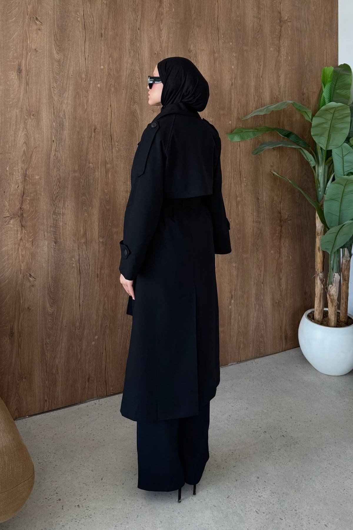 Dubai Trençkot Siyah, Fiyatları Dubai Trençkot Siyah | Haza Moda