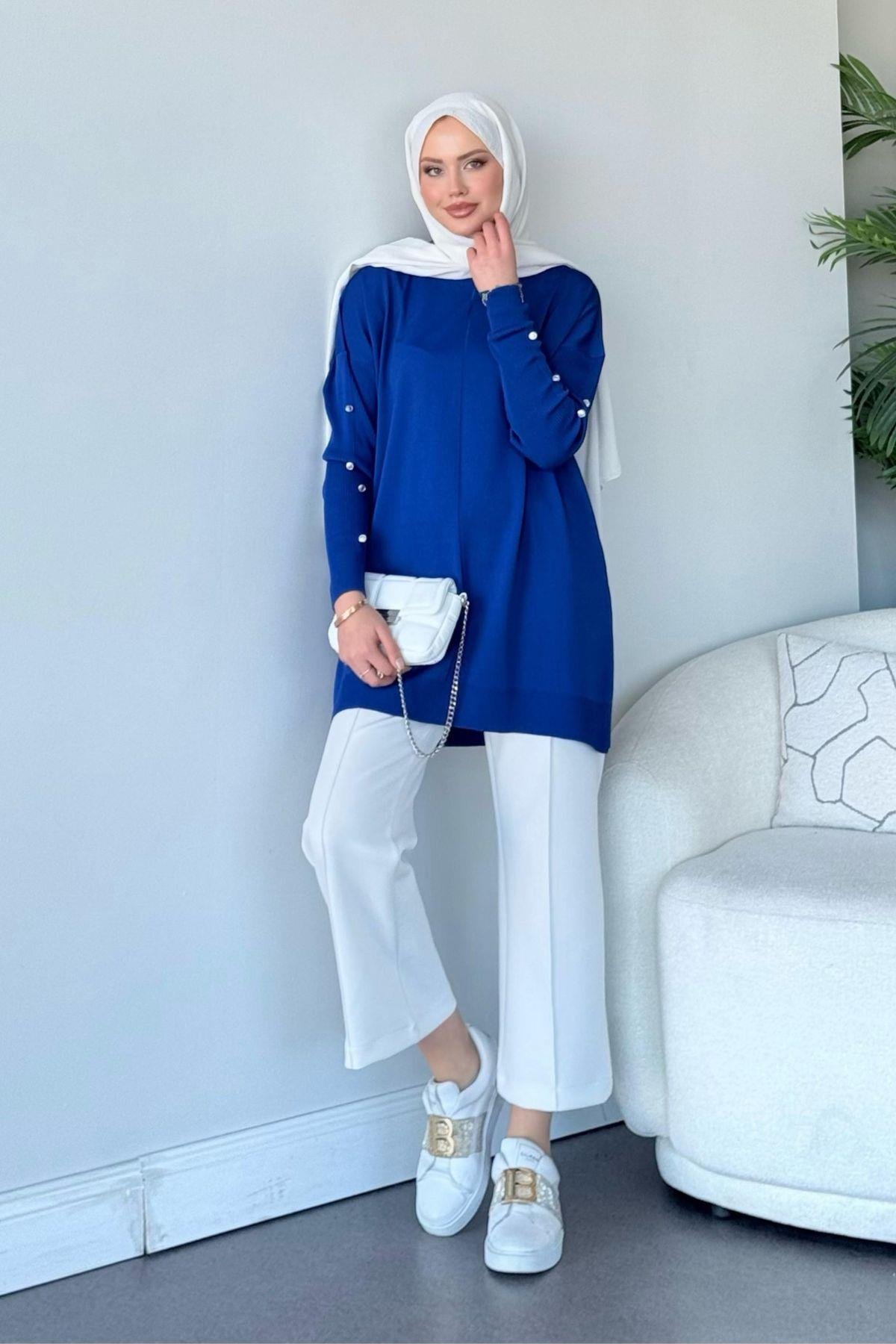 Düğmeli Merserize Tunik Saks, Fiyatları 