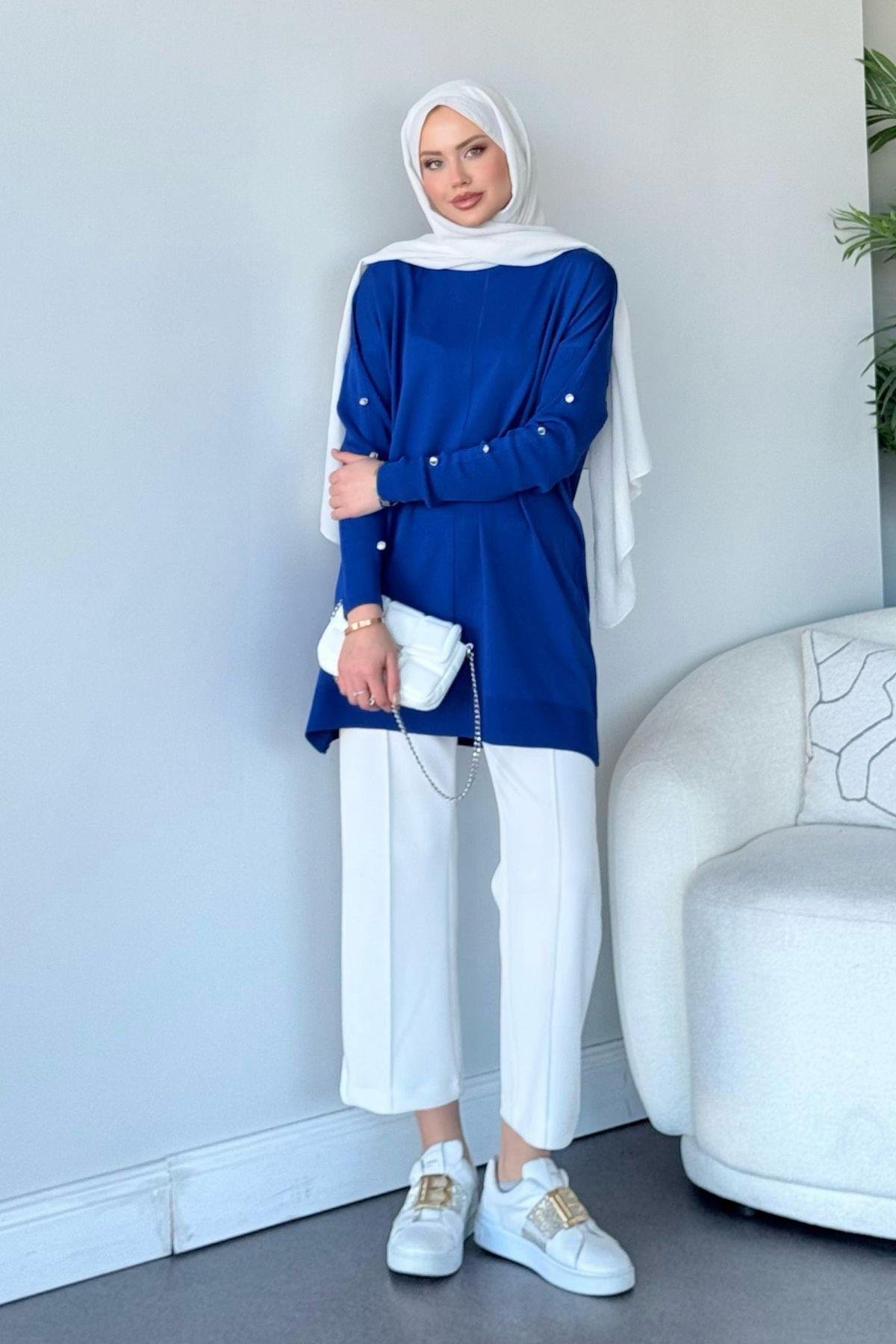 Düğmeli Merserize Tunik Saks, Fiyatları 