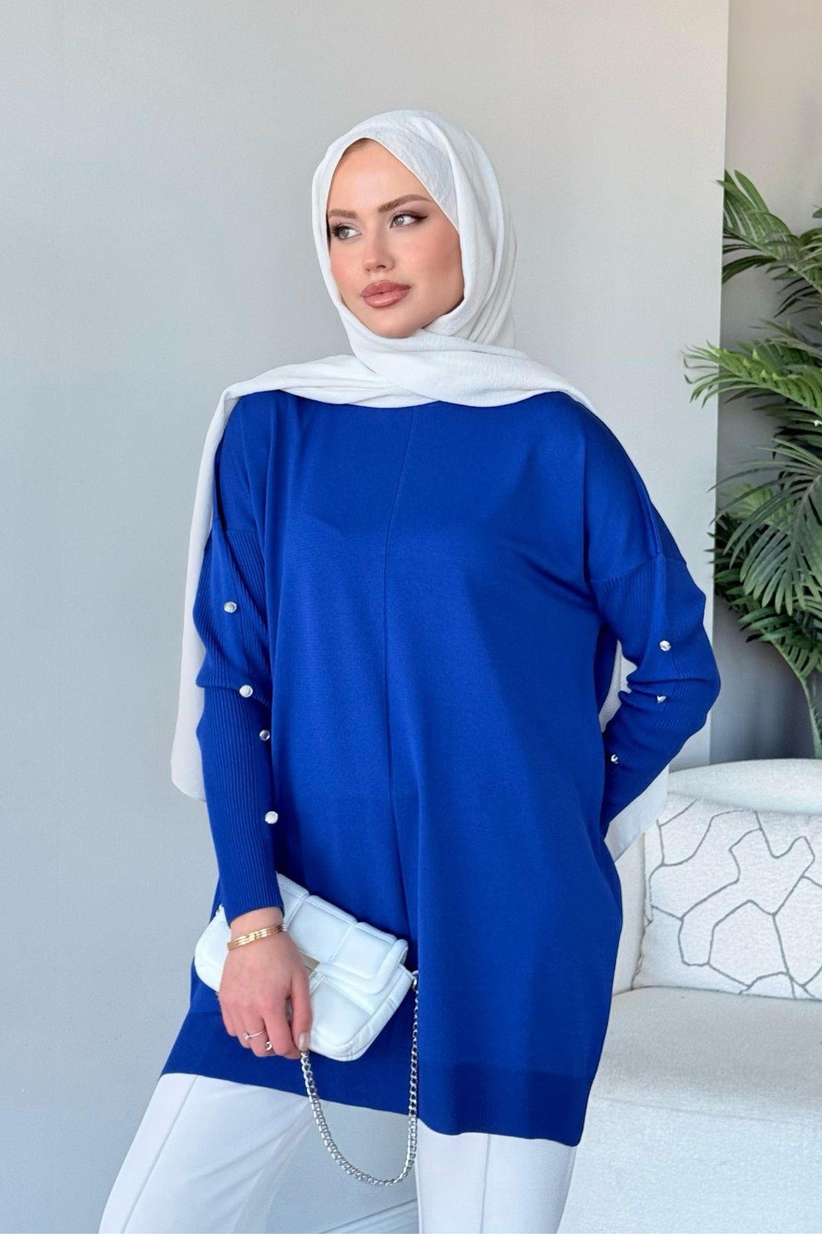 Düğmeli Merserize Tunik Saks, Fiyatları 