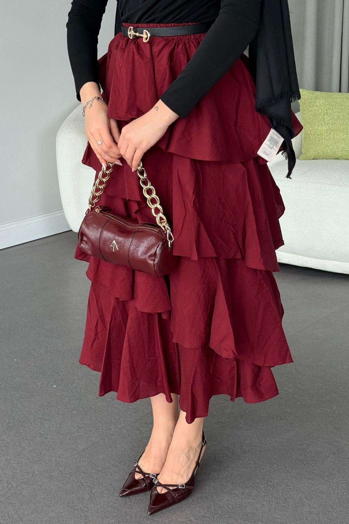 Duha Kat Kat Etek Bordo, Fiyatları 