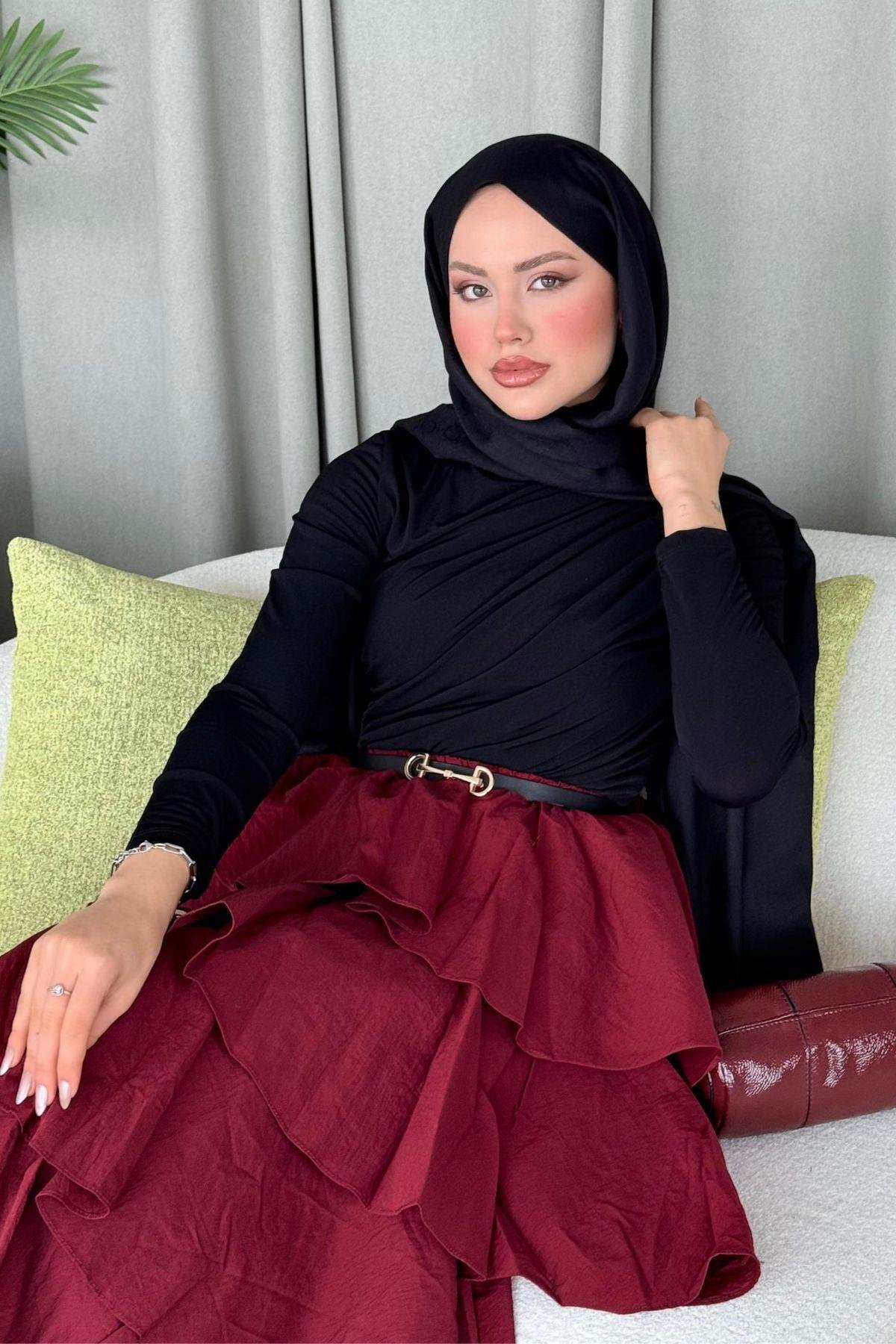 Duha Kat Kat Etek Bordo, Fiyatları 