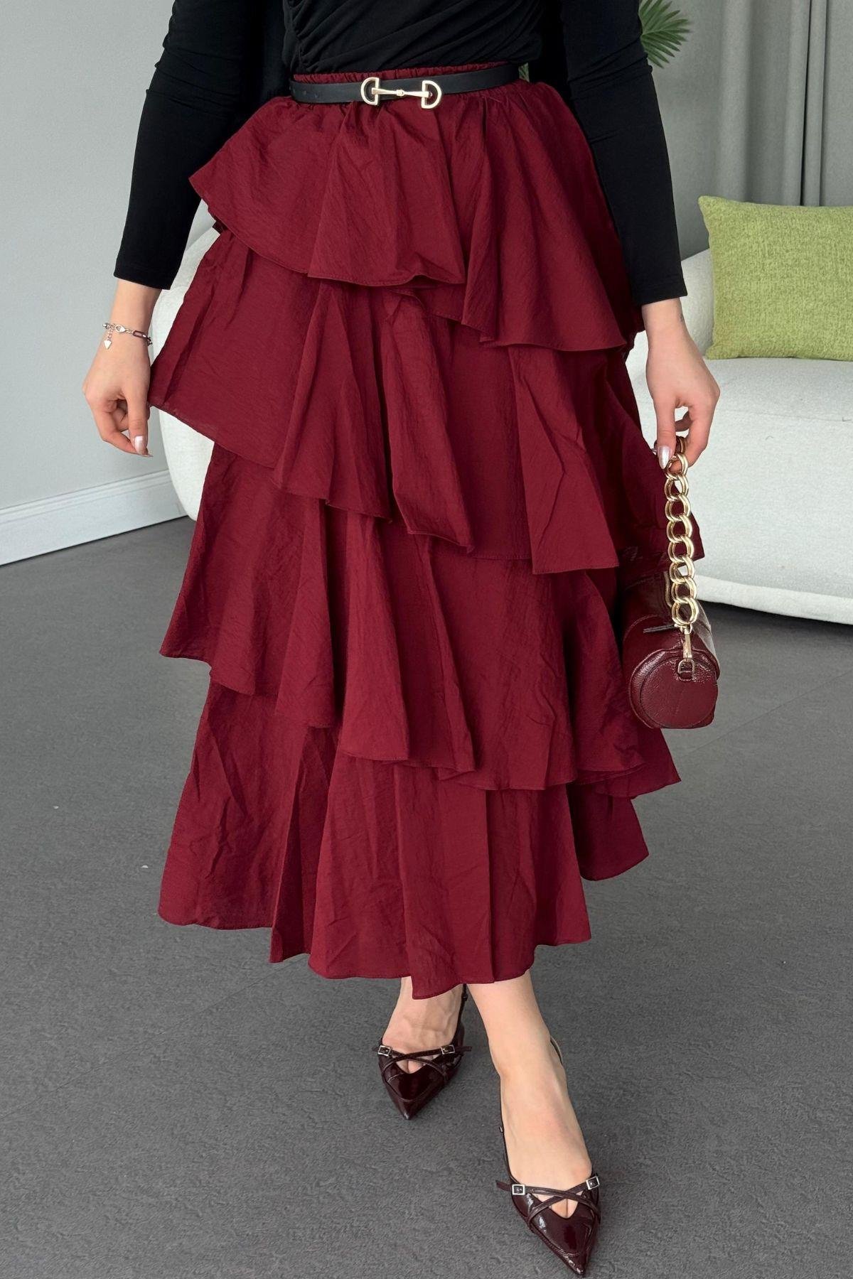 Duha Kat Kat Etek Bordo, Fiyatları 