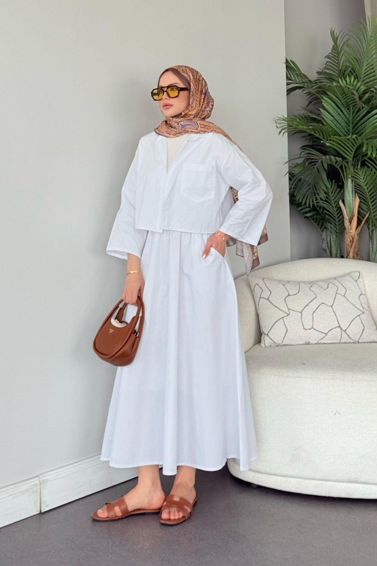 Ebru Takım Beyaz, Fiyatları Ebru Takım Beyaz - Haza Moda 