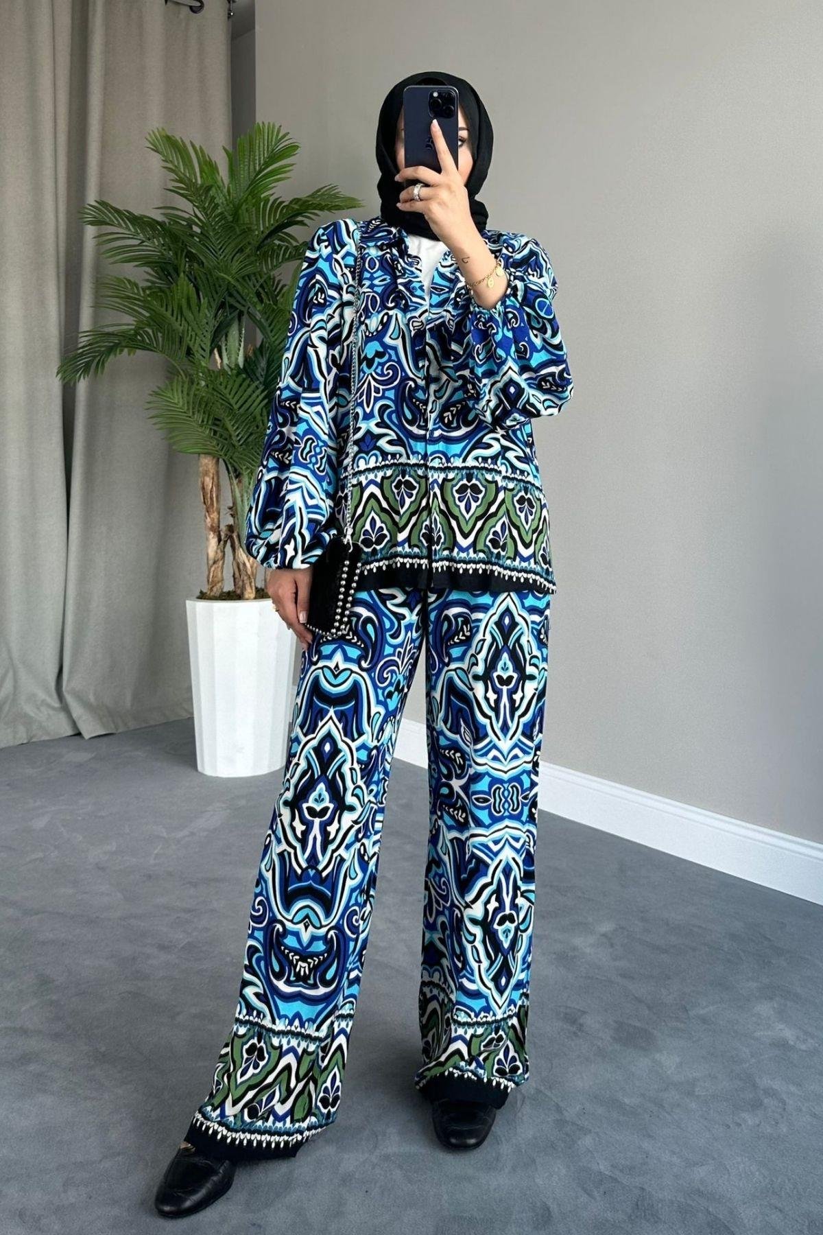 Ebruli Viskon Takım Lacivert, Fiyatları 