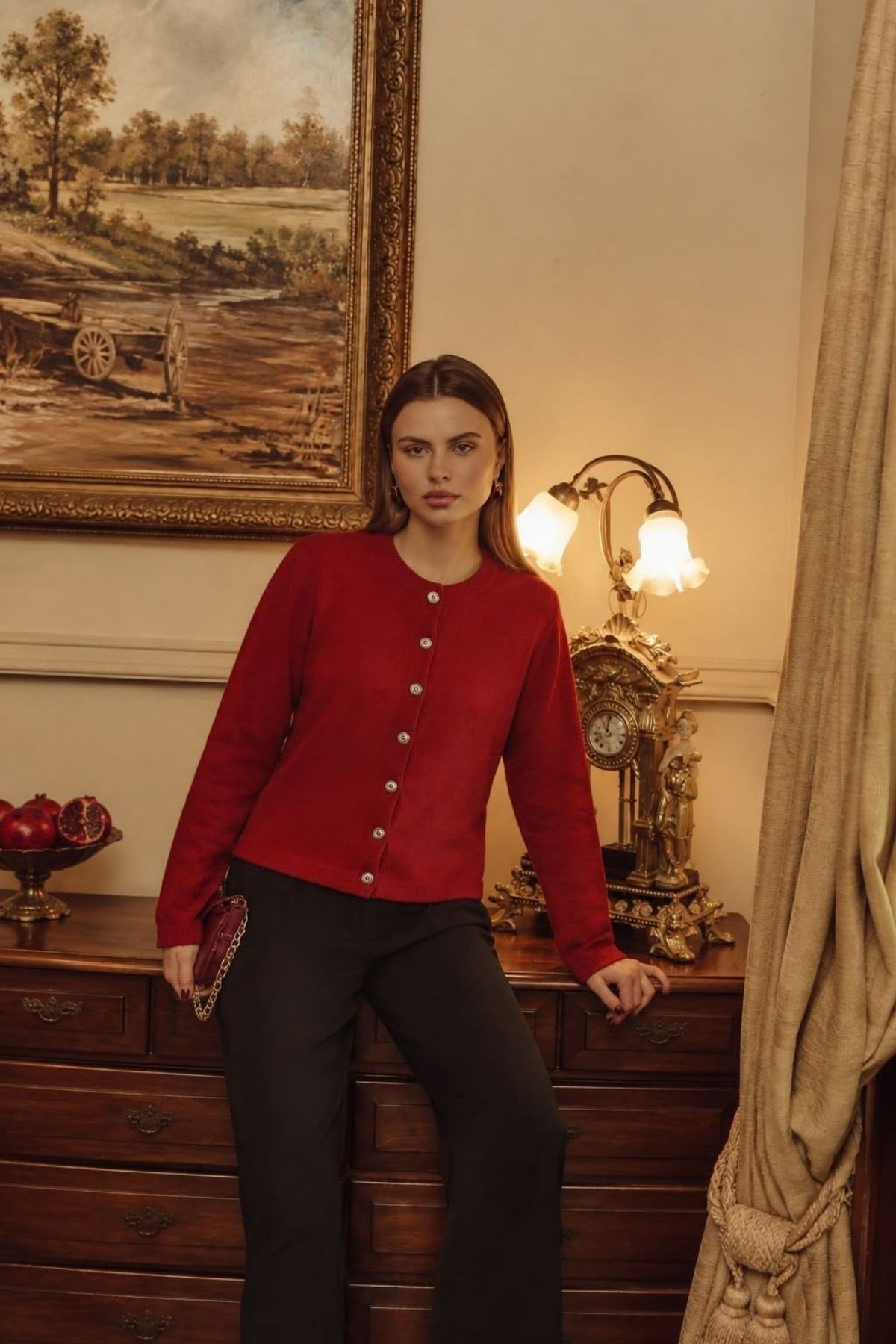 Elegant Corsman Hırka Kırmızı, Fiyatları Elegant Corsman Hırka Kırmızı| Haza Moda