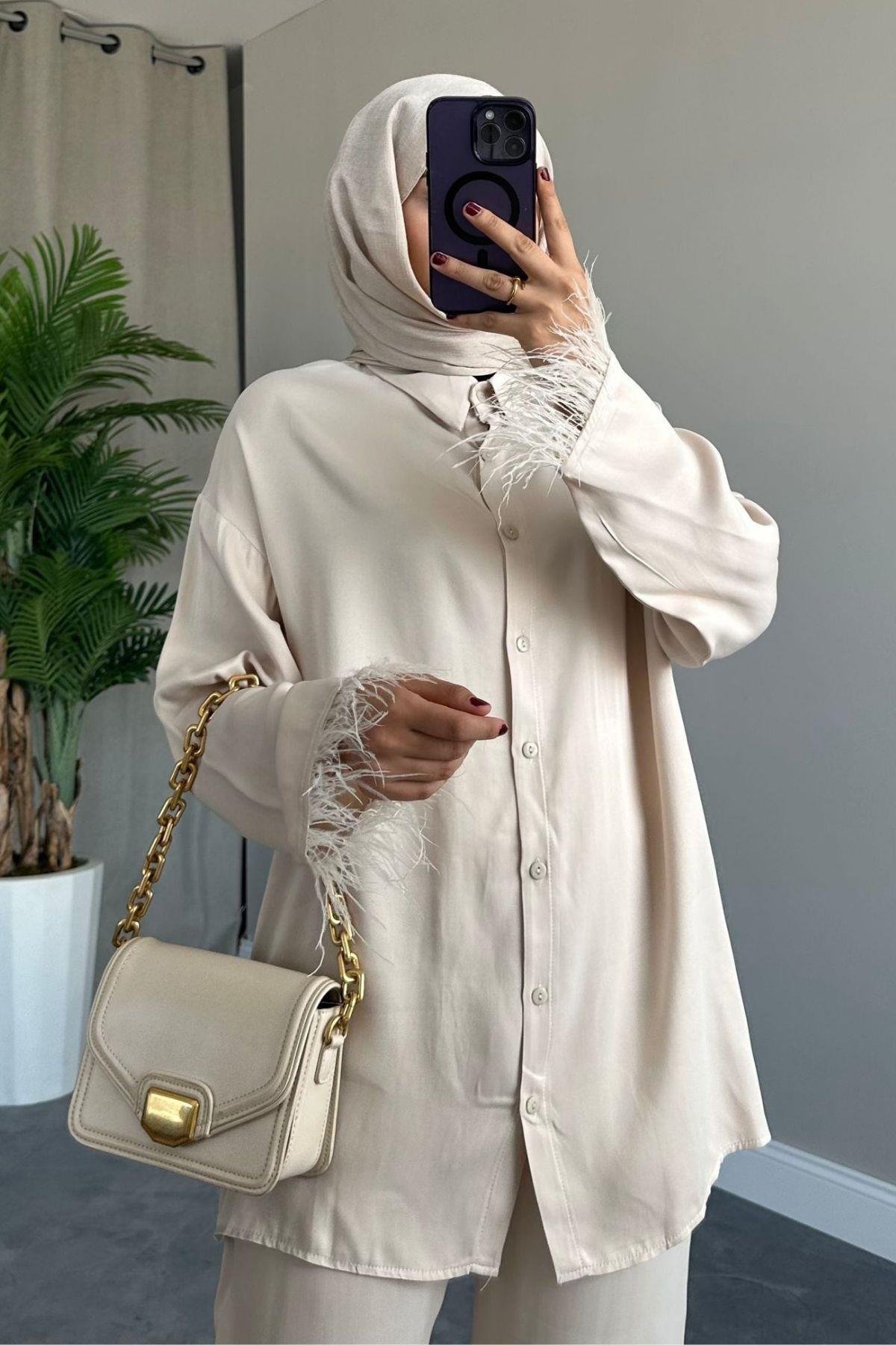 Elena Saten Takım Bej, Fiyatları 